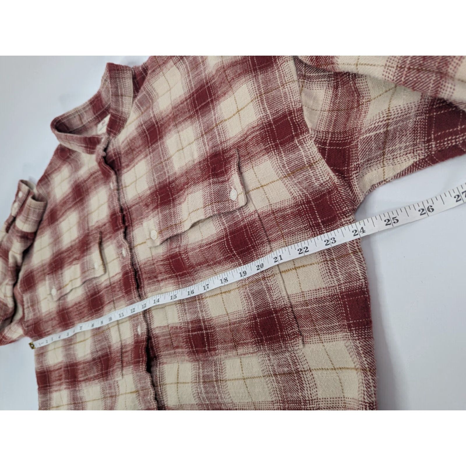 Vintage AG Adriano Goldschmied Smith Shirt Jacket Shacket Plaid Cocoa Red M Women Shirt Jacket Casual Vintage No Size M / US 6-8 / IT 42-44 - 6 Thumbnail