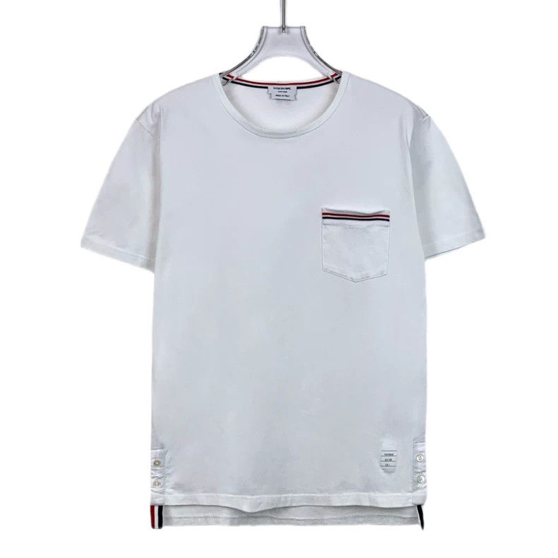 Thom Browne Thom Browne White Cotton Short Sleeve T-Shirt - dmc Size US S / EU 44-46 / 1 - 1 Thumbnail