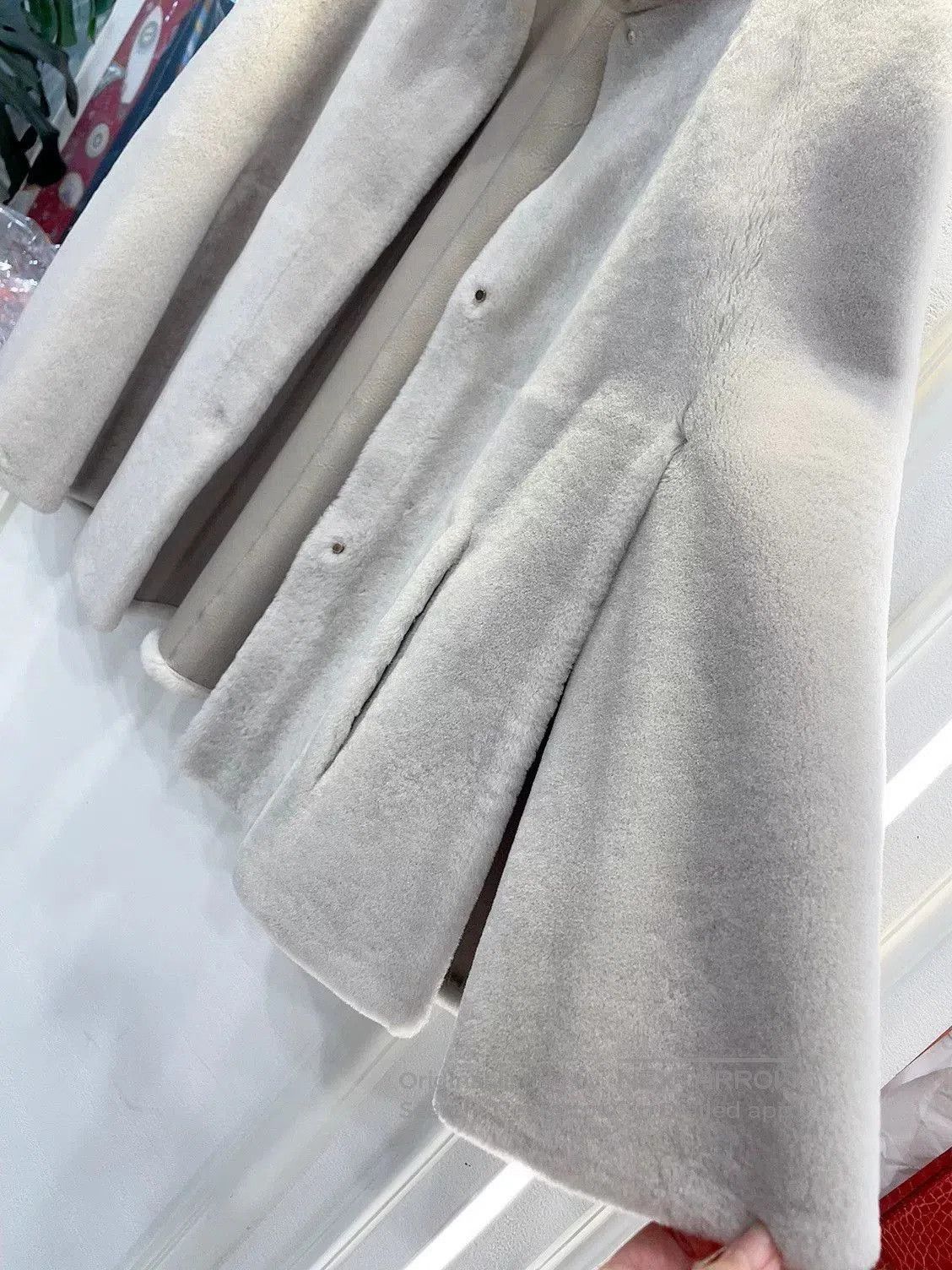 Loro Piana gray fur-lined cape by Loro Piana. Size US S / EU 44-46 / 1 - 4 Thumbnail