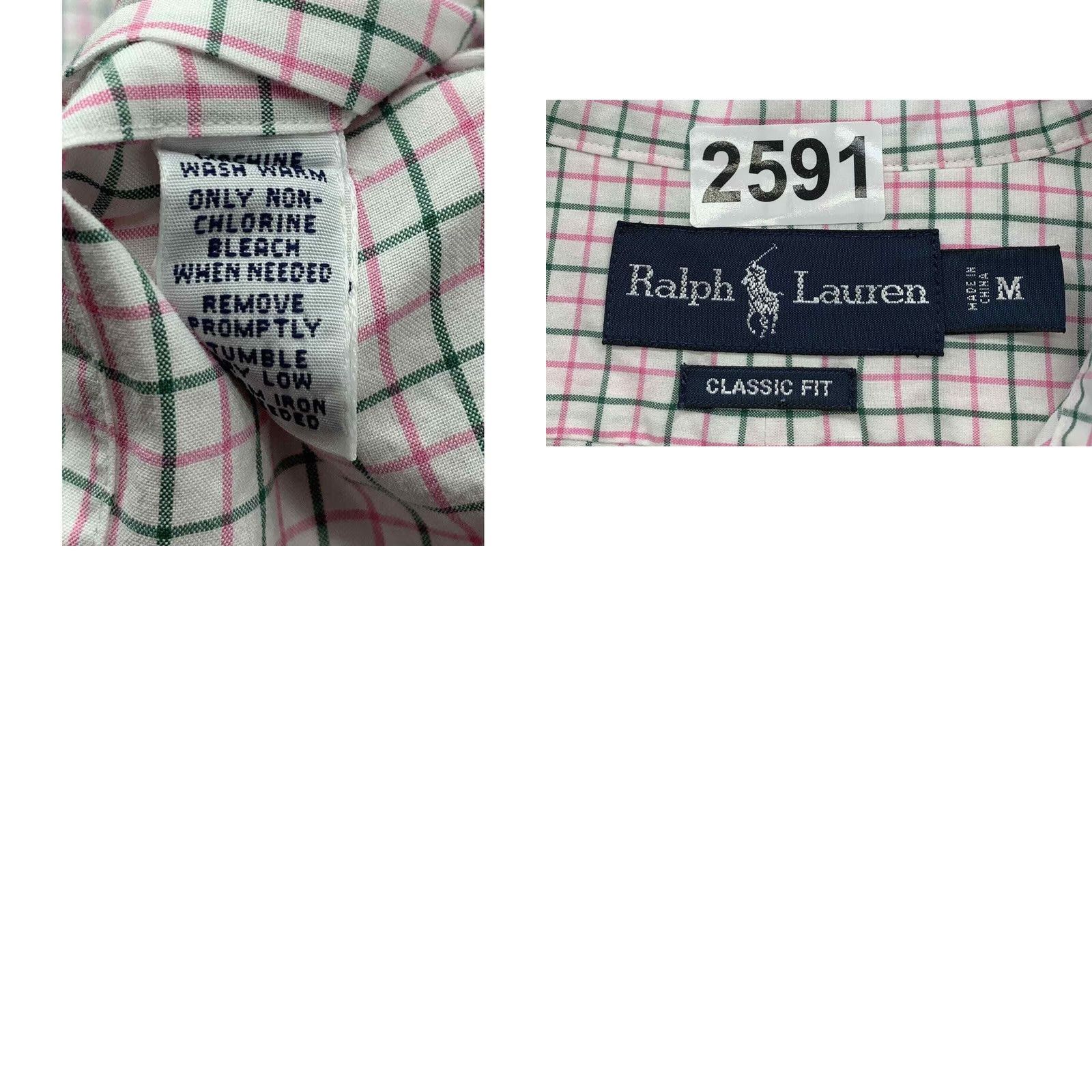Ralph Lauren Ralph Lauren Shirt Mens Medium M Classic Fit Check Preppy Pink Green Size US M / EU 48-50 / 2 - 9 Thumbnail