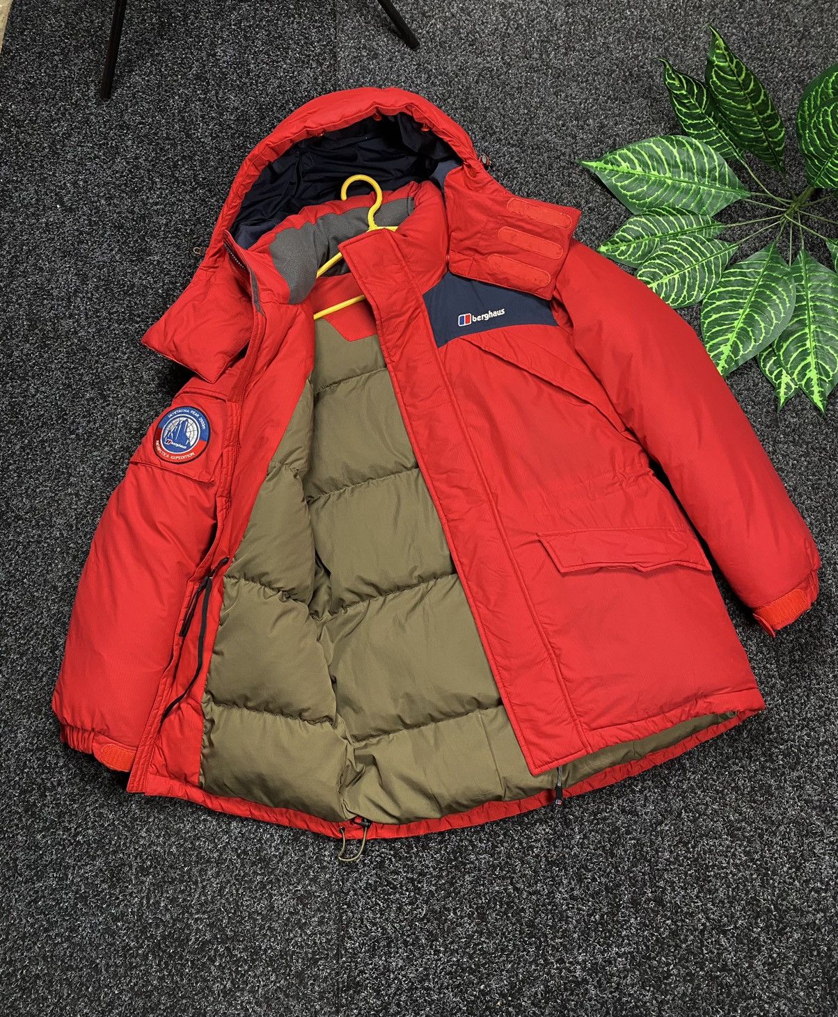 image of Down Jacket For Harsh Winter Berghaus Antarctica Expedition in Red, Men's (Size Small)