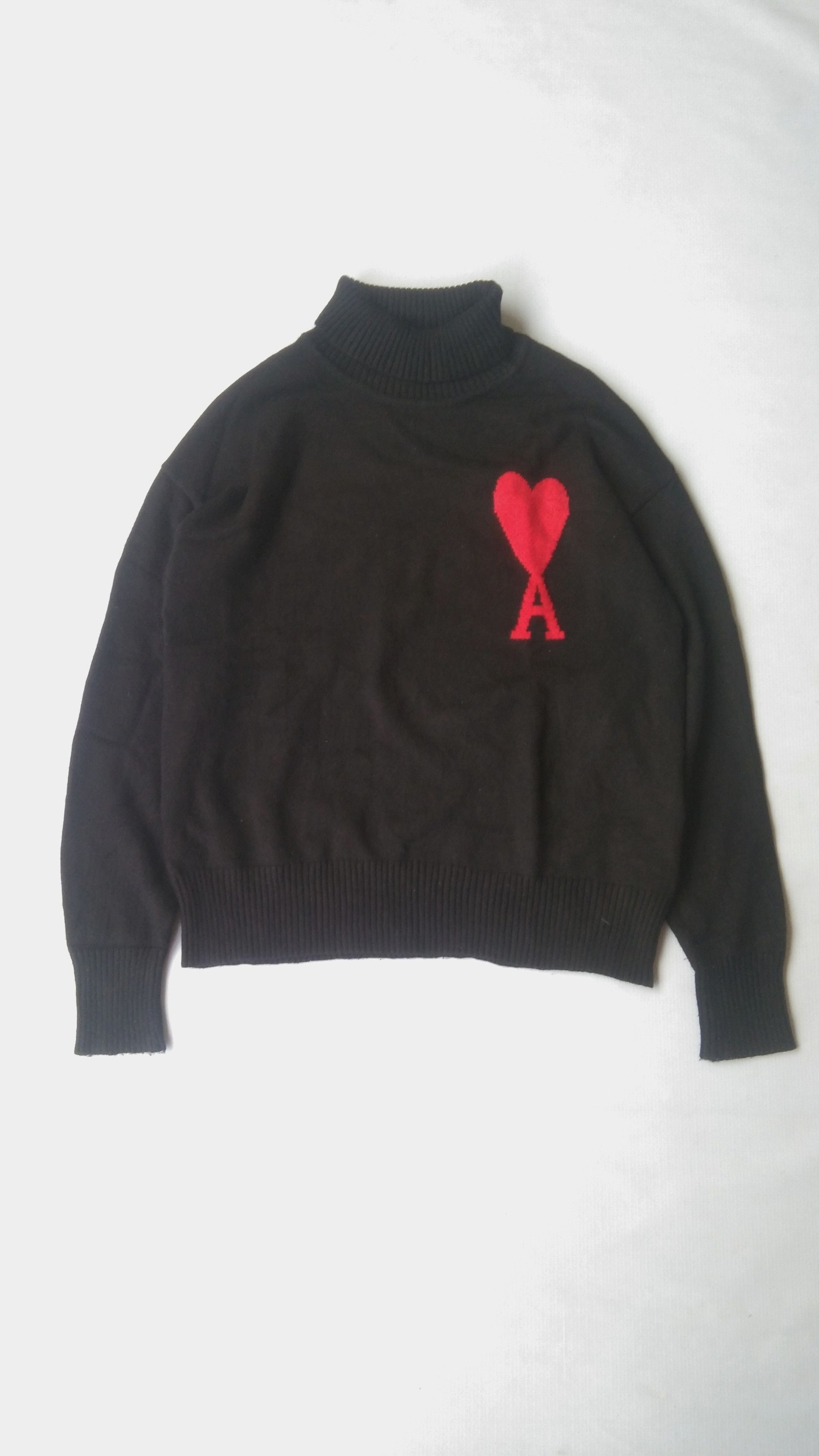 AMI Black Ami turtle neck sweater Size M / US 6-8 / IT 42-44 - 1 Thumbnail