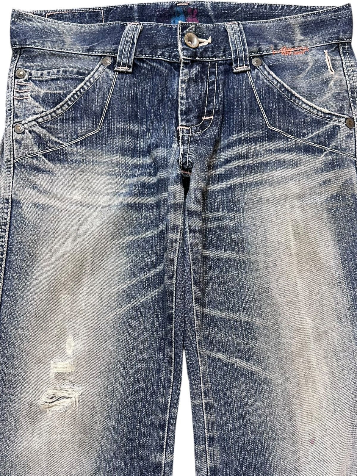 Edwin Vintage Edwin 503 BlueTrip Special Flare Grunge Denim Size US 31 - 2 Thumbnail