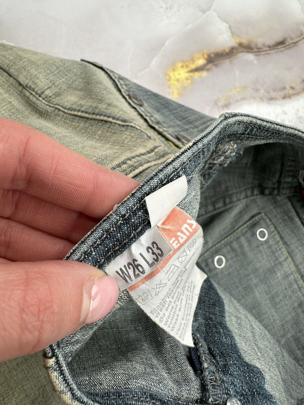 Japanese Brand Vintage Flared Jeans Y2K Size 26" / US 2 / IT 38 - 3 Thumbnail