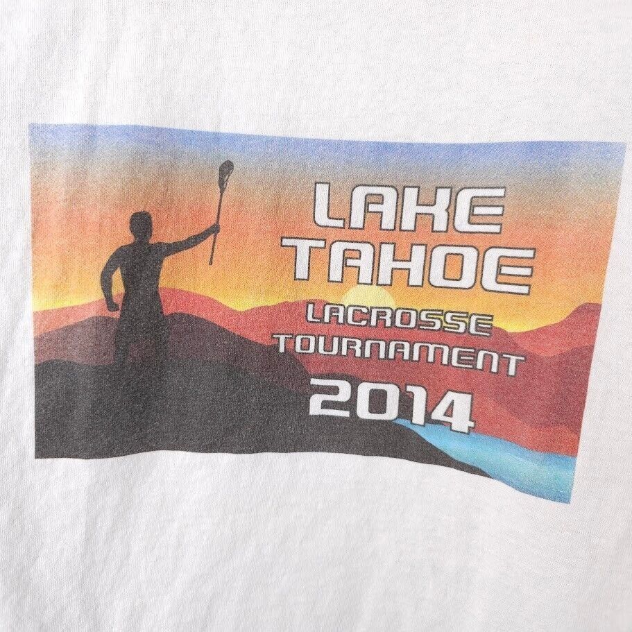 Gildan Lake Tahoe Lacrosse Tournament Tank Top Mens Size XL White Size US XL / EU 56 / 4 - 4 Thumbnail