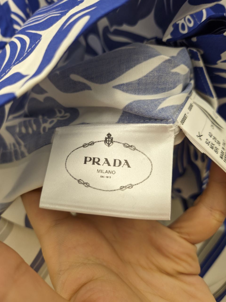 Prada *New* Floral Striped Double Match Split Bowling Shirt Size US M / EU 48-50 / 2 - 5 Thumbnail