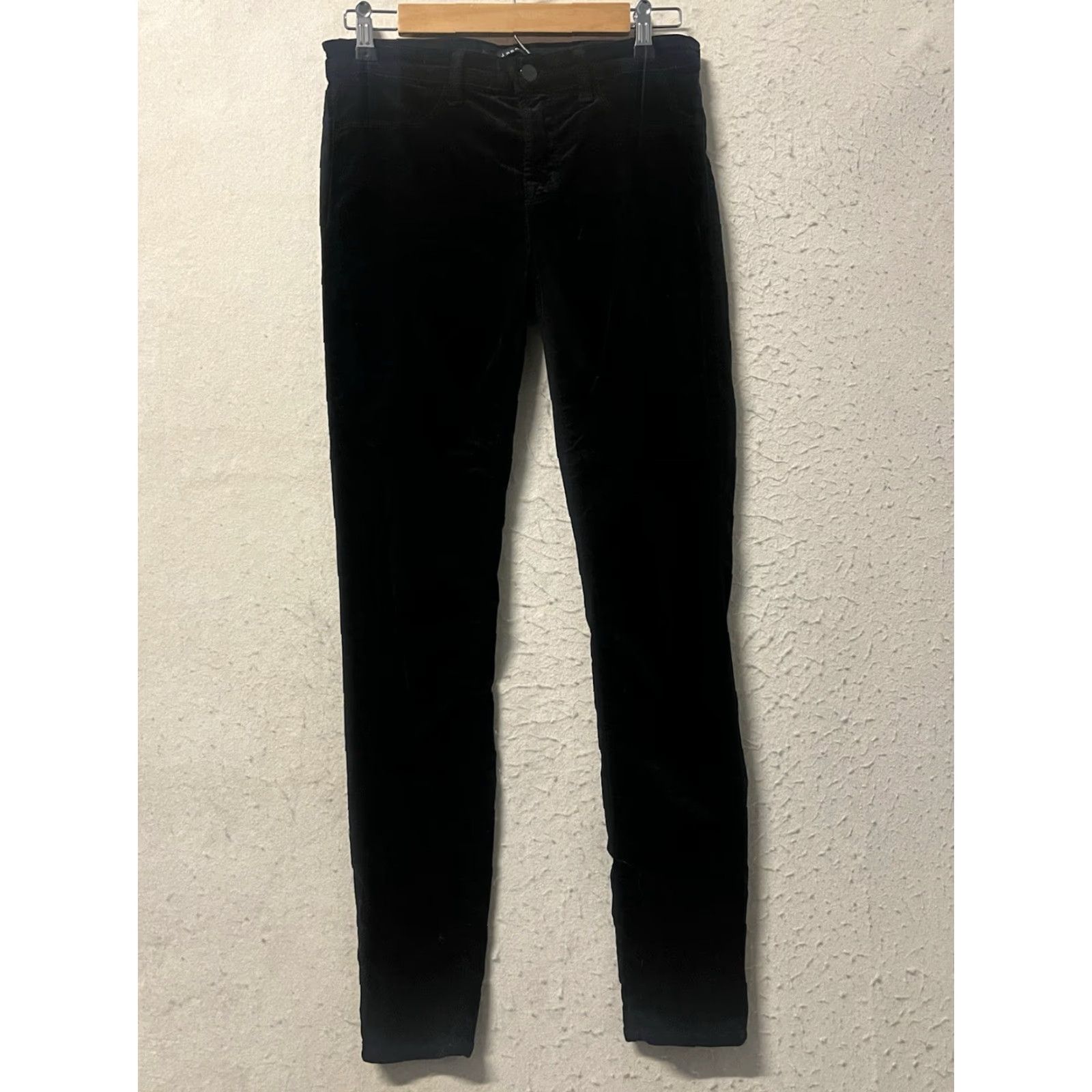 J Brand JBrand Super Skinny Jeans Black 28 Women Velvety Denim Stretch 5-Pocket Regular Sliming Fall Winter Spring Urban Vintage No Size 28" / US 6 / IT 42 - 2 Thumbnail