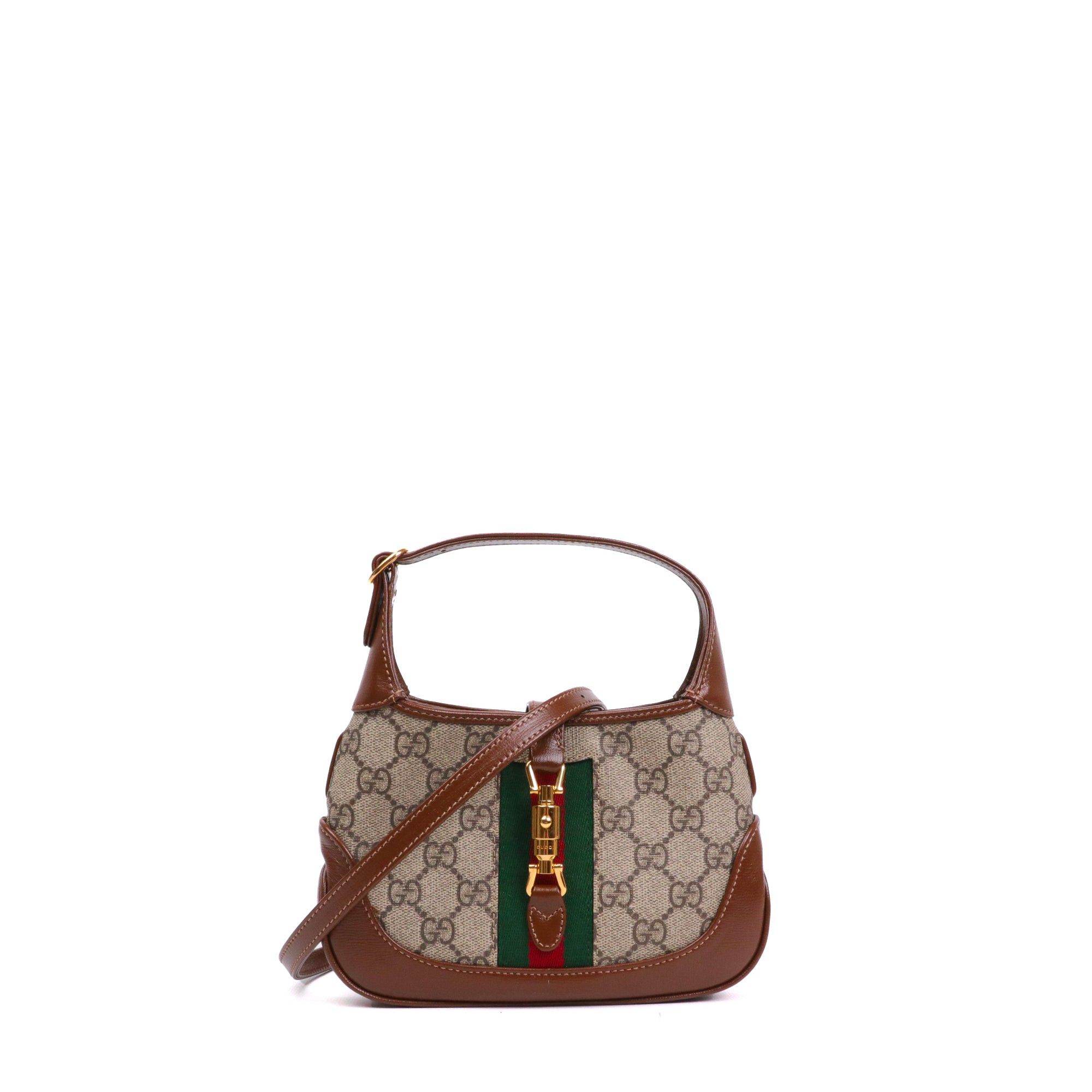 Gucci GUCCI - Gucci mini Jackie 1961 shoulder bag in coated canvas and leather Size ONE SIZE - 1 Thumbnail