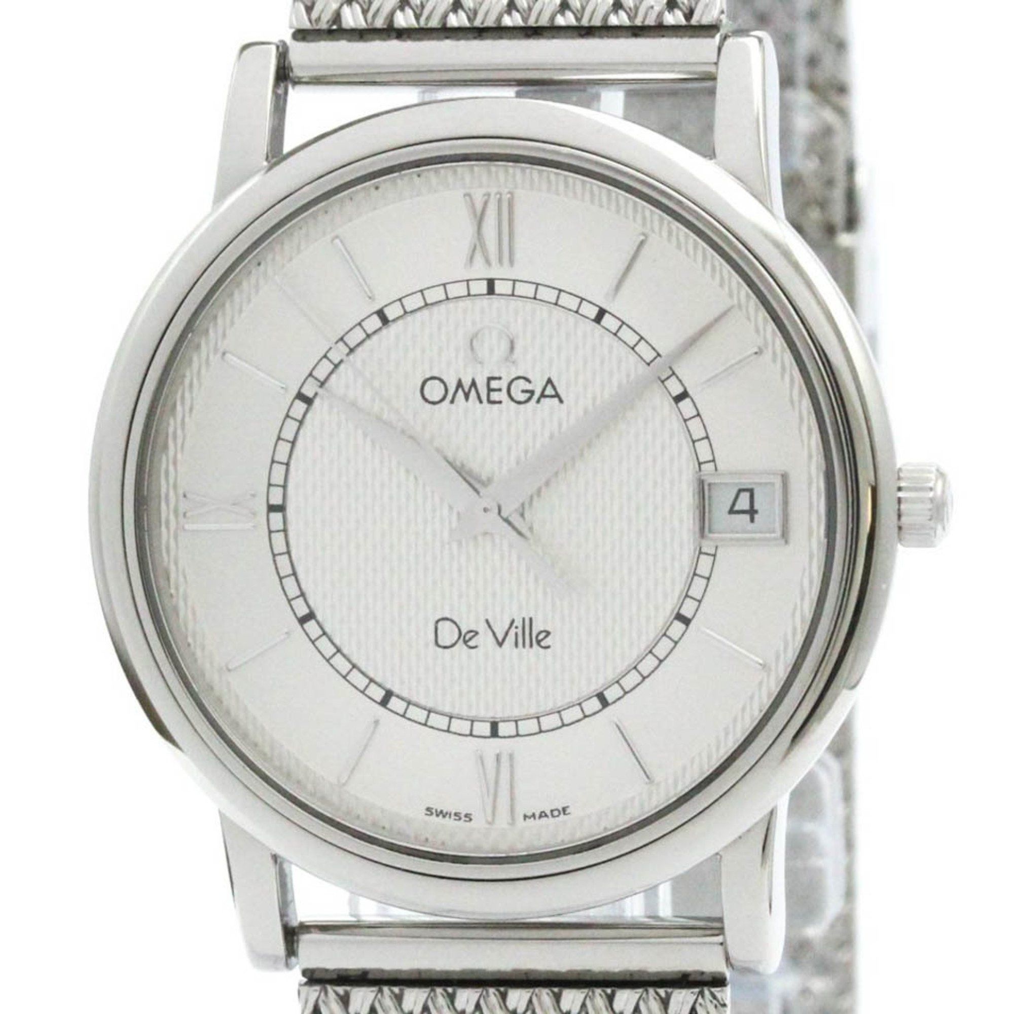 Polished Omega De Ville Prestige Steel Quartz Mens Watch 7514.31 Bf581485 in Silver, Women's