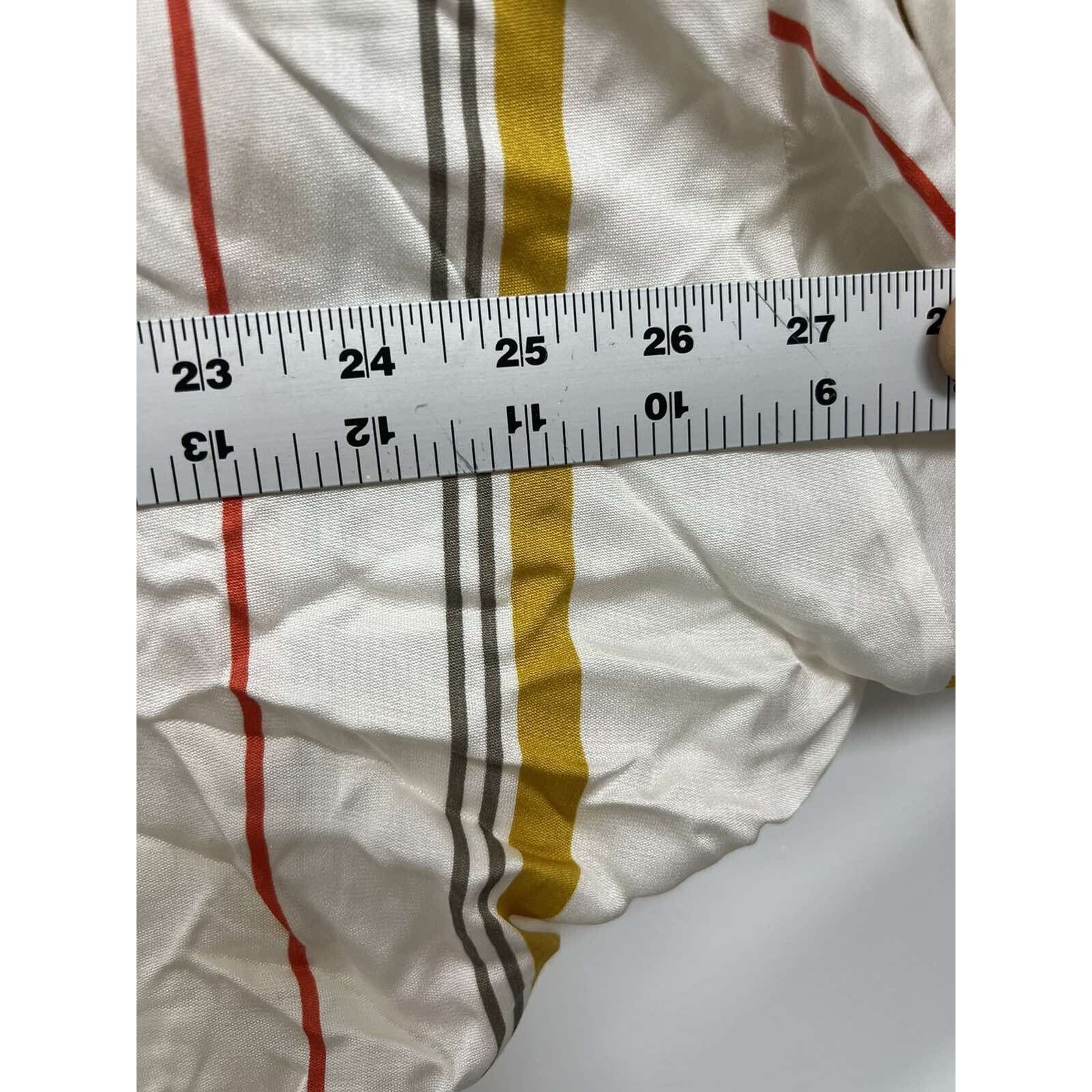 Frame Frame Saffron Summer Stripe White Silk Blend Lace S A001439 Size S / US 4 / IT 40 - 6 Thumbnail