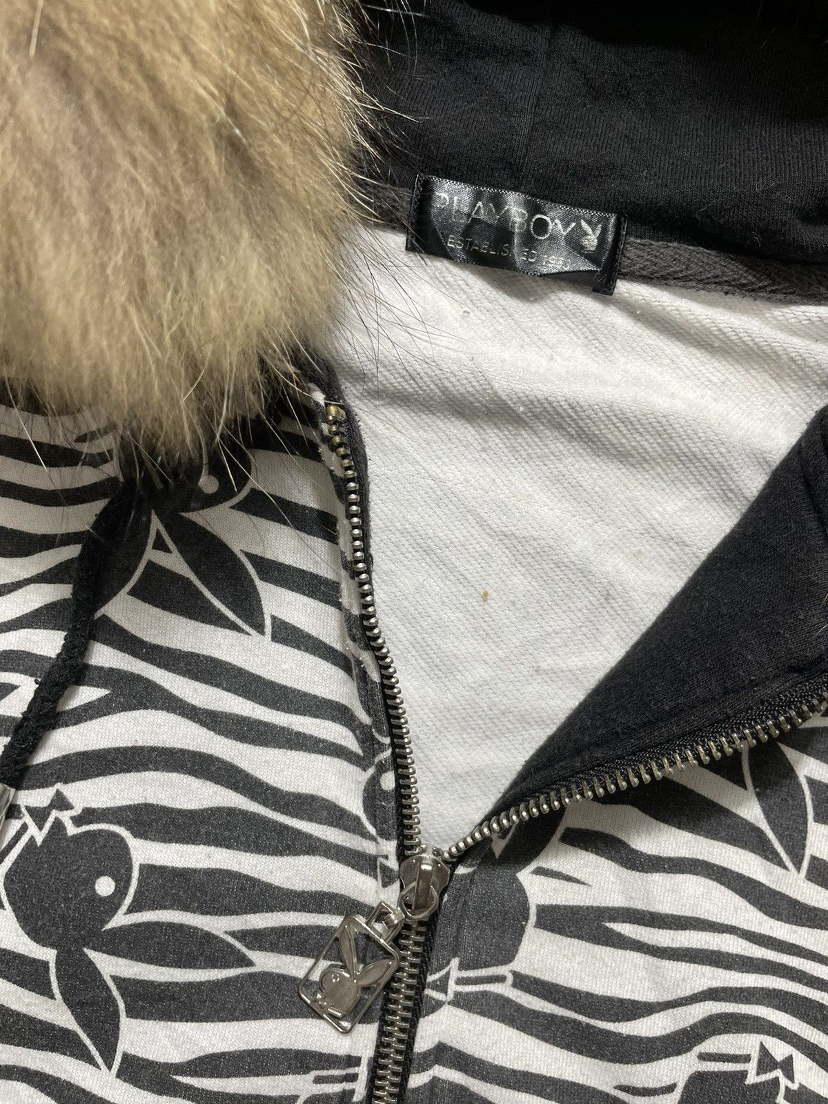 Hysteric Glamour Playboy Faux Fur Zip Hoodie Size US M / EU 48-50 / 2 - 5 Thumbnail