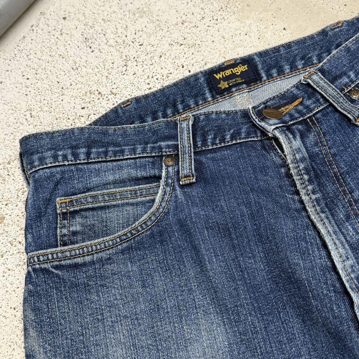 Wrangler Wrangler Patch Repaired YKK 45 Denim Pants Size US 30 / EU 46 - 8 Thumbnail