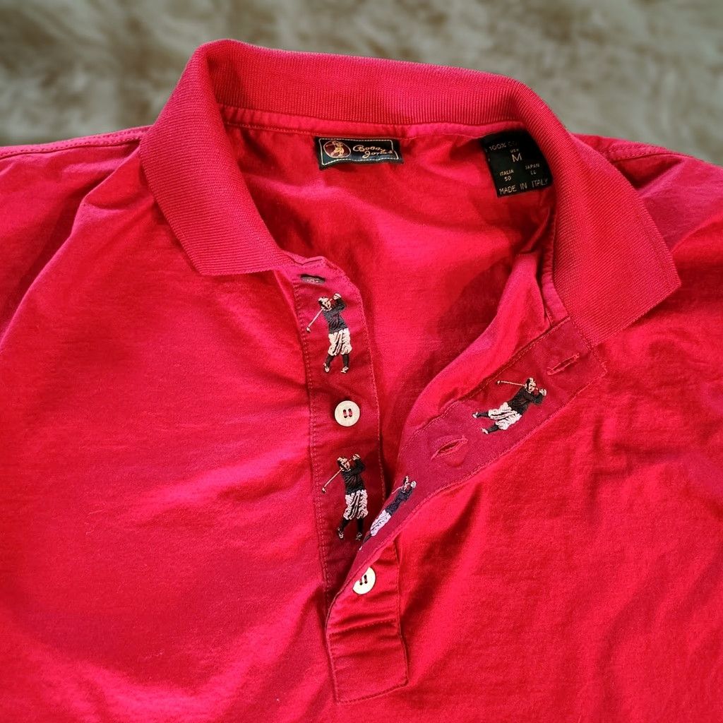 Vintage VINTAGE Bobby Jones Golf Polo Shirt Mens Medium Red Made in Italy Golfer Shirt Men's Polo Knit 100% Cotton Short Sleeve Casual Golfing Mens Size US M / EU 48-50 / 2 - 1 Thumbnail