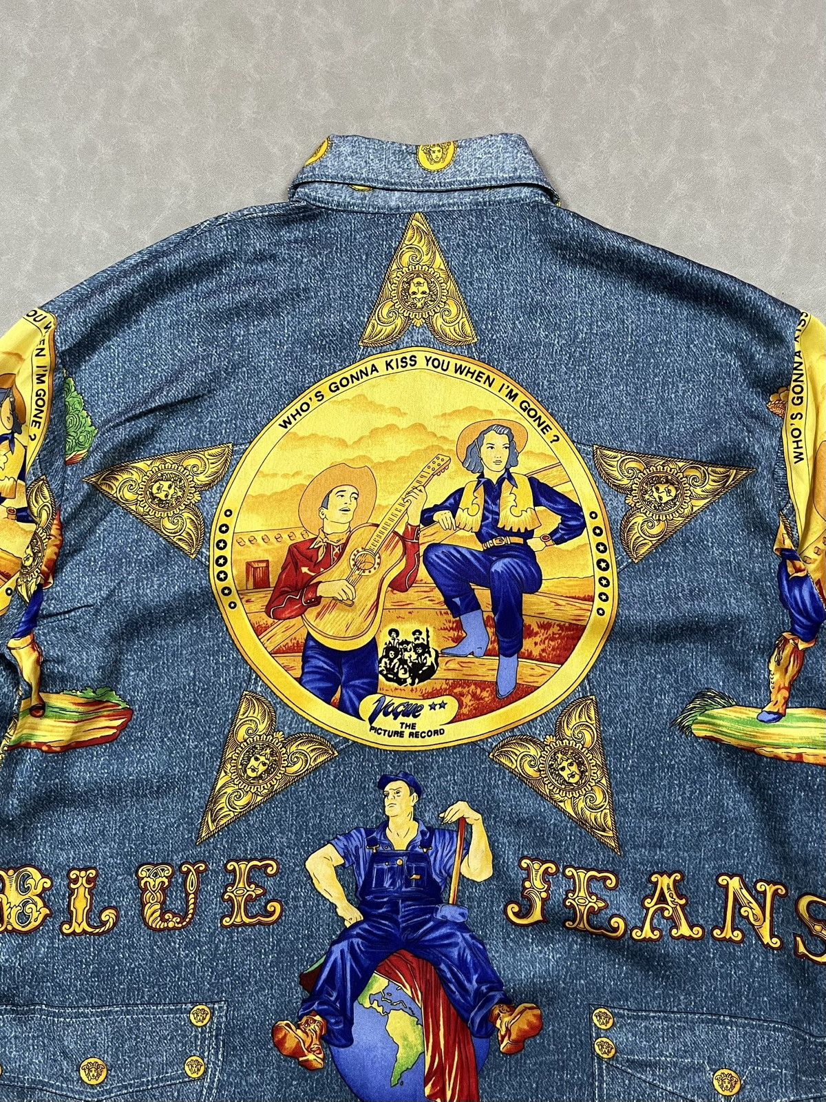 Versace Jeans Couture 90s Versace blue jeans silk Size US M / EU 48-50 / 2 - 5 Thumbnail