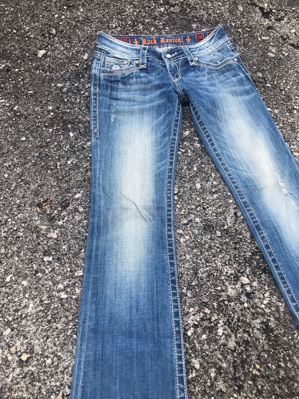 Hysteric Glamour × Le Grande Bleu (L.G.B.) × Rock Revival Y2k Rock Revival distressed flared jeans Size US 28 / EU 44 - 14 Thumbnail