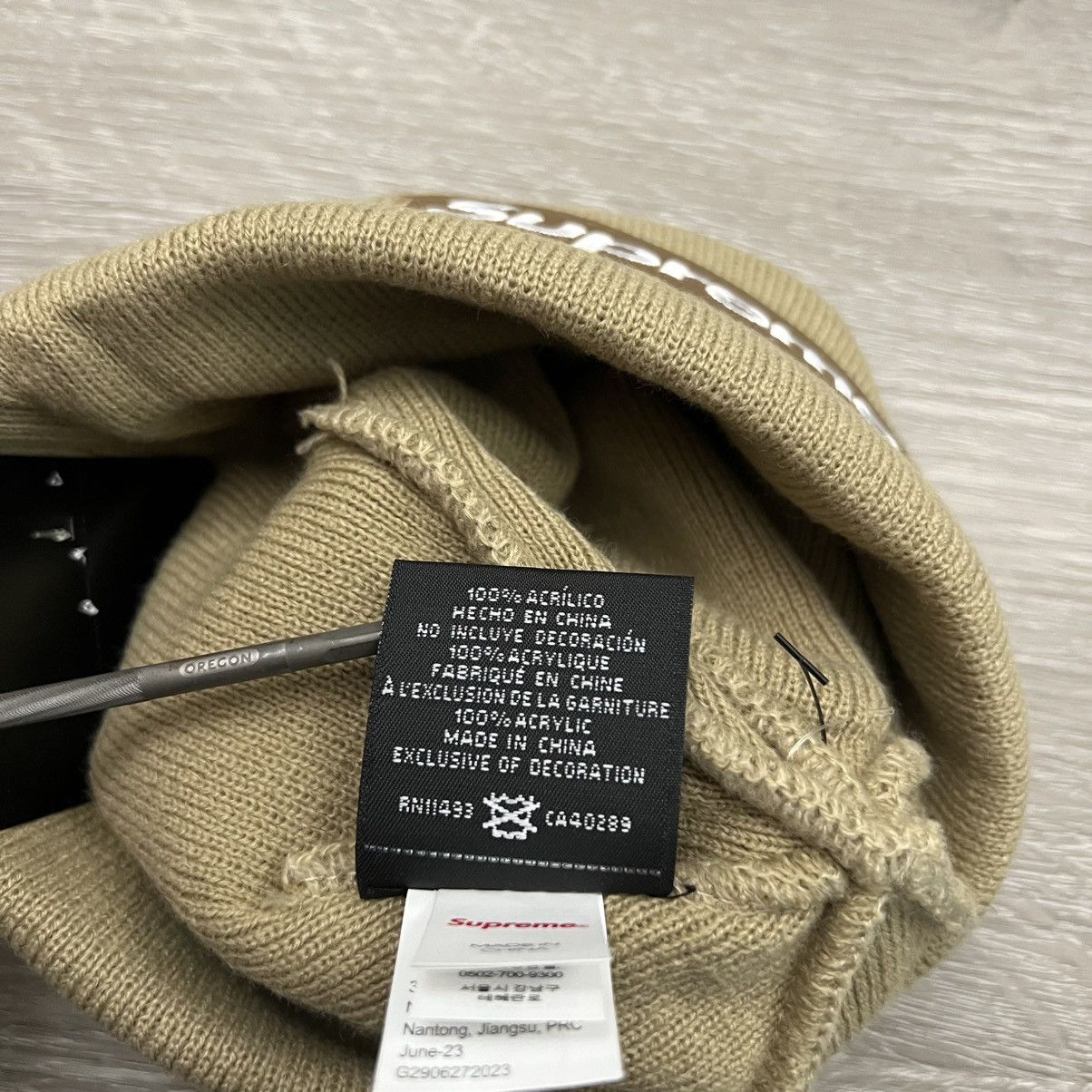 New Era × Supreme Supreme New Era Box Logo Beanie FW23 Sand Size ONE SIZE - 11 Thumbnail