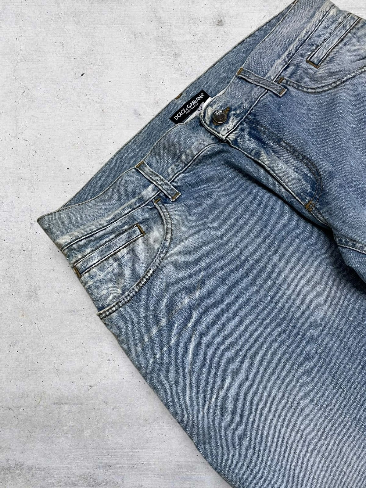 Dolce & Gabbana DOLCE & GABBANA 90S DESIGNER DISTRESSED BLUEWASHED DENIM Size US 36 / EU 52 - 9 Thumbnail