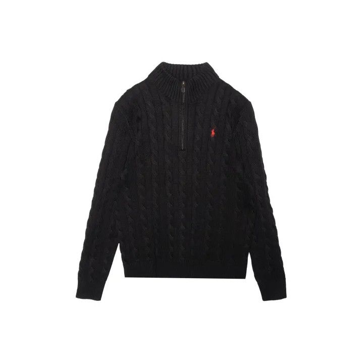 Polo Ralph Lauren Polo Ralph Lauren Pony Embroidered Cable-Knit Quarter-Zip Sweater Size US S / EU 44-46 / 1 - 1 Thumbnail