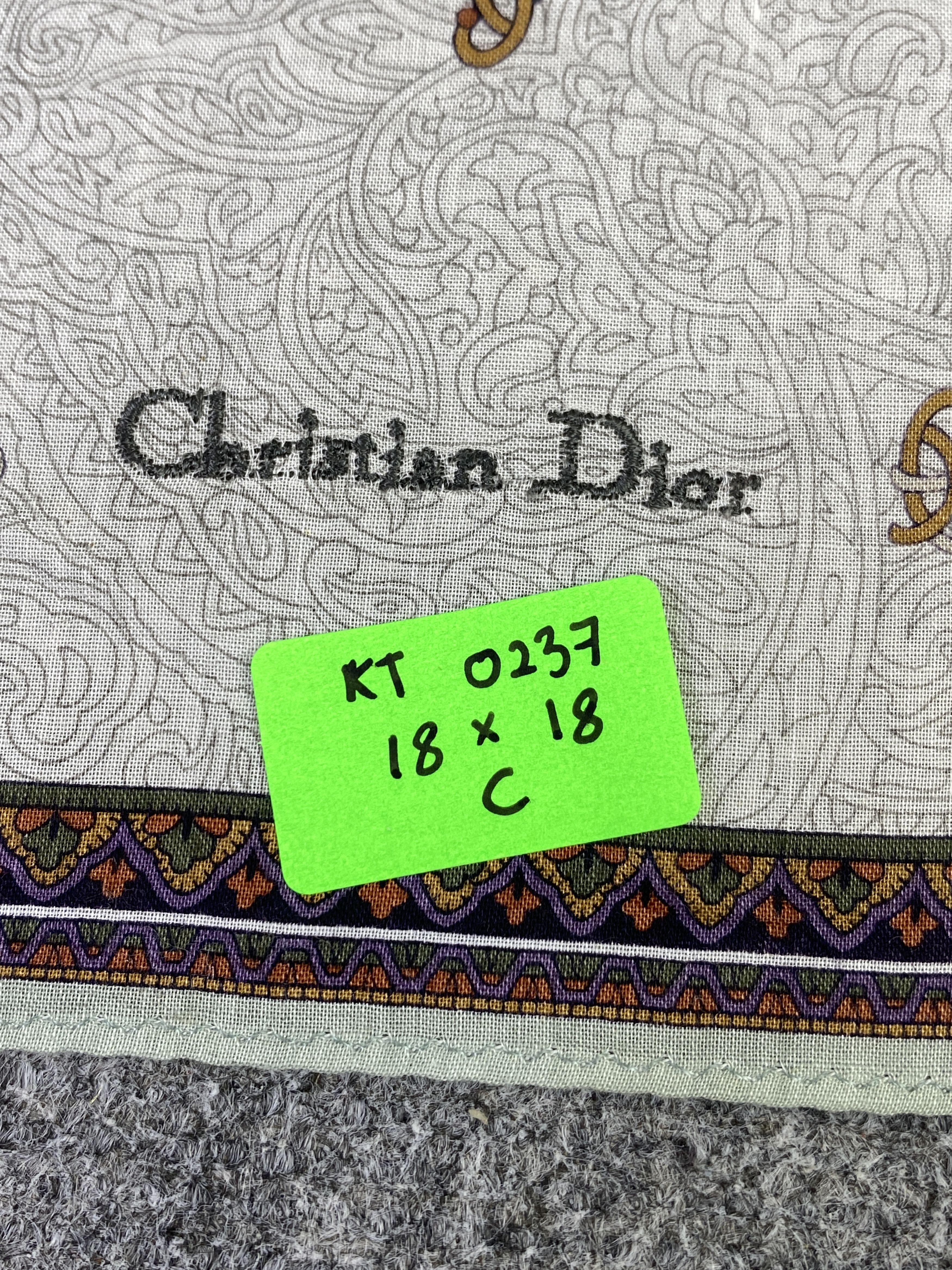 Christian Dior Monsieur Christian Dior Handkerchief / Neckerchief KT0237 Size ONE SIZE - 8 Thumbnail