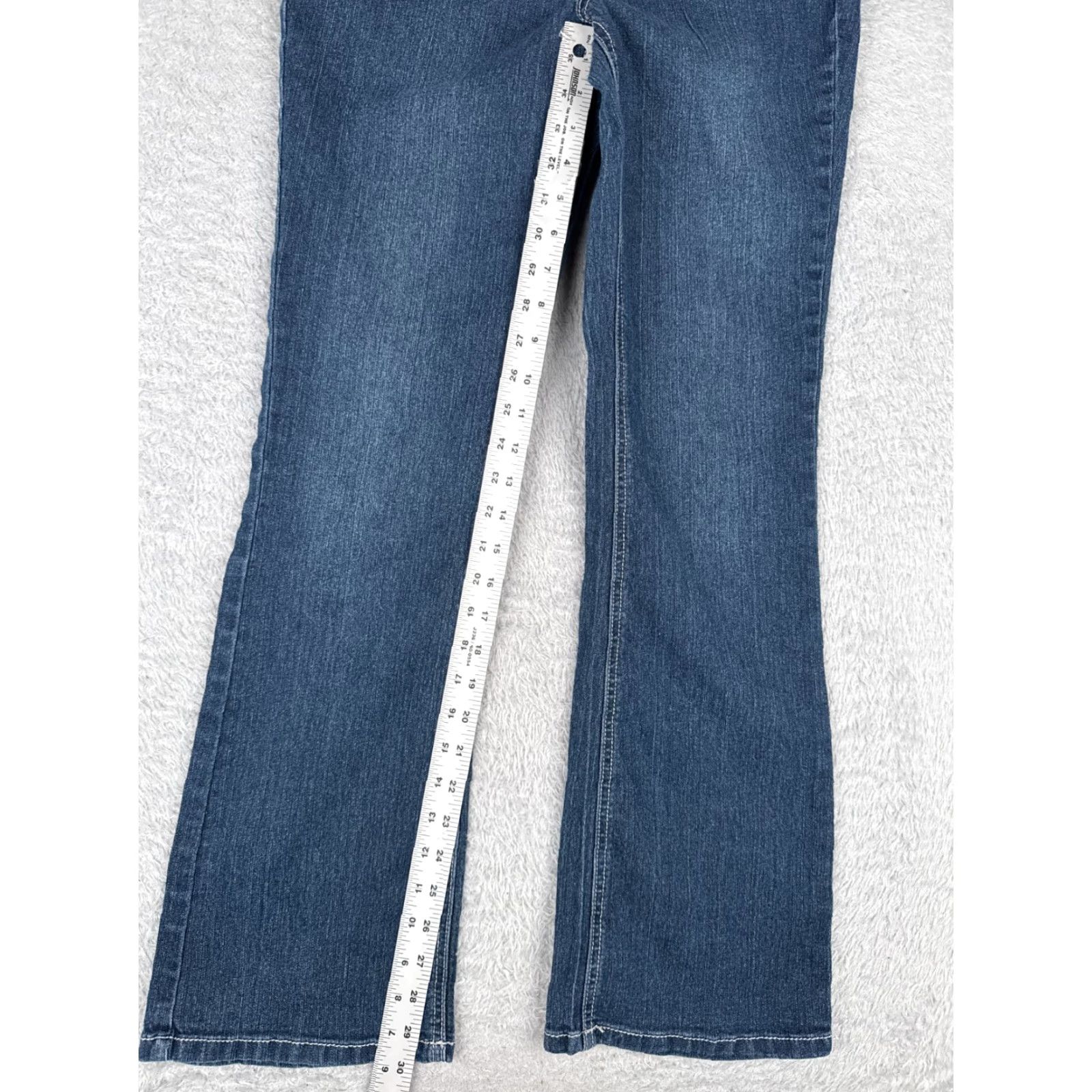 Silver Jeans Co. Women Jeans 30 Blue Denim Bootcut Embellished Cotton Blend Low Rise Bling 30x30 Size 30" / US 8 / IT 44 - 7 Thumbnail