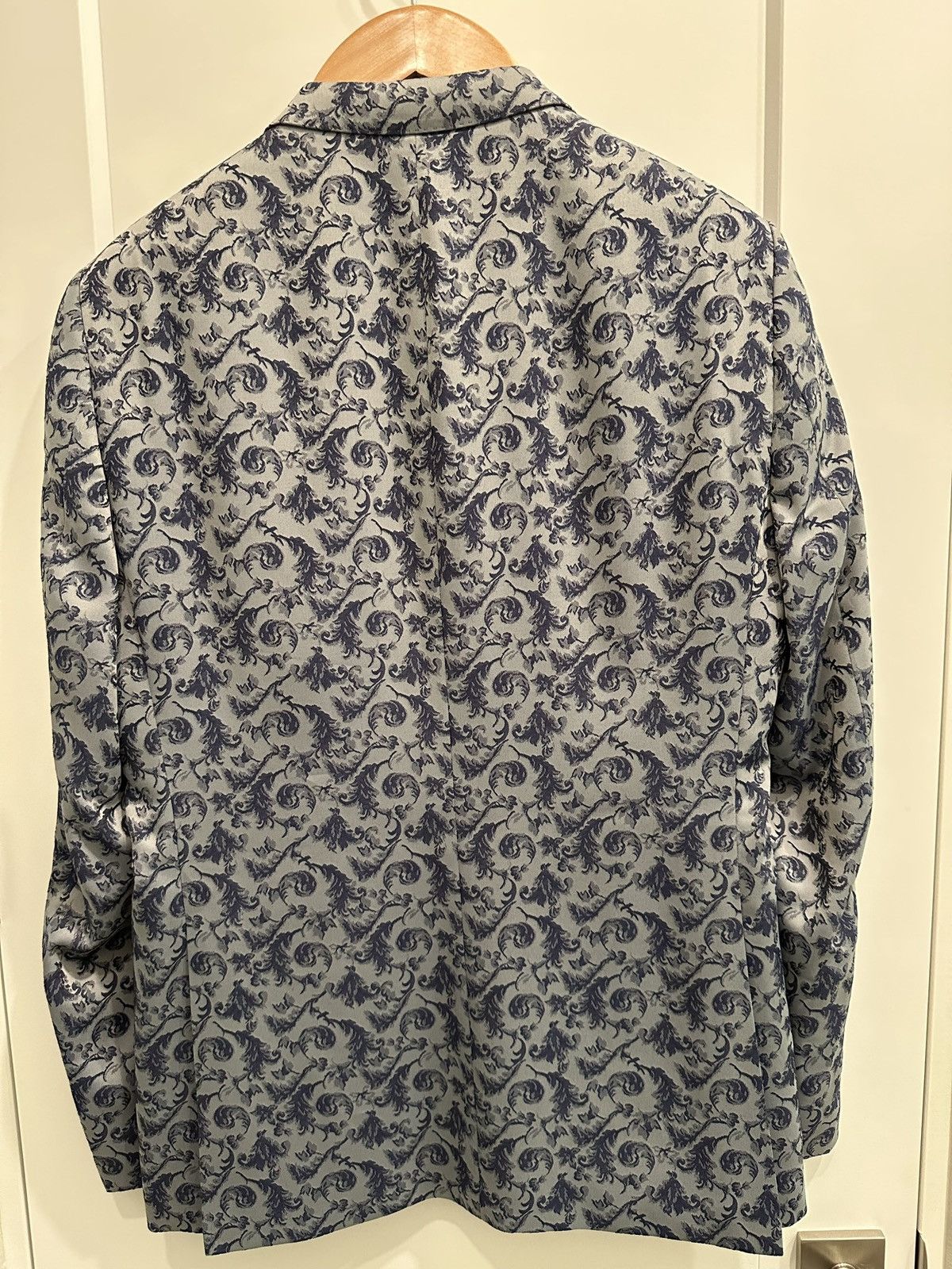 Maceoo MACEOO Paris Men’s Descartes Swirl Blue Blazer Size 40/3 NWT Size 40R - 3 Thumbnail