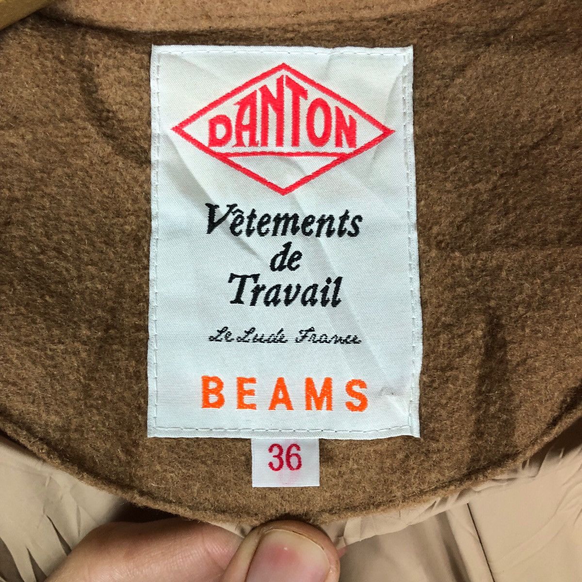 Danton Vintage Danton BEAMS Flat Button Hoodie Fleece Jacket Size XS / US 0-2 / IT 36-38 - 7 Thumbnail