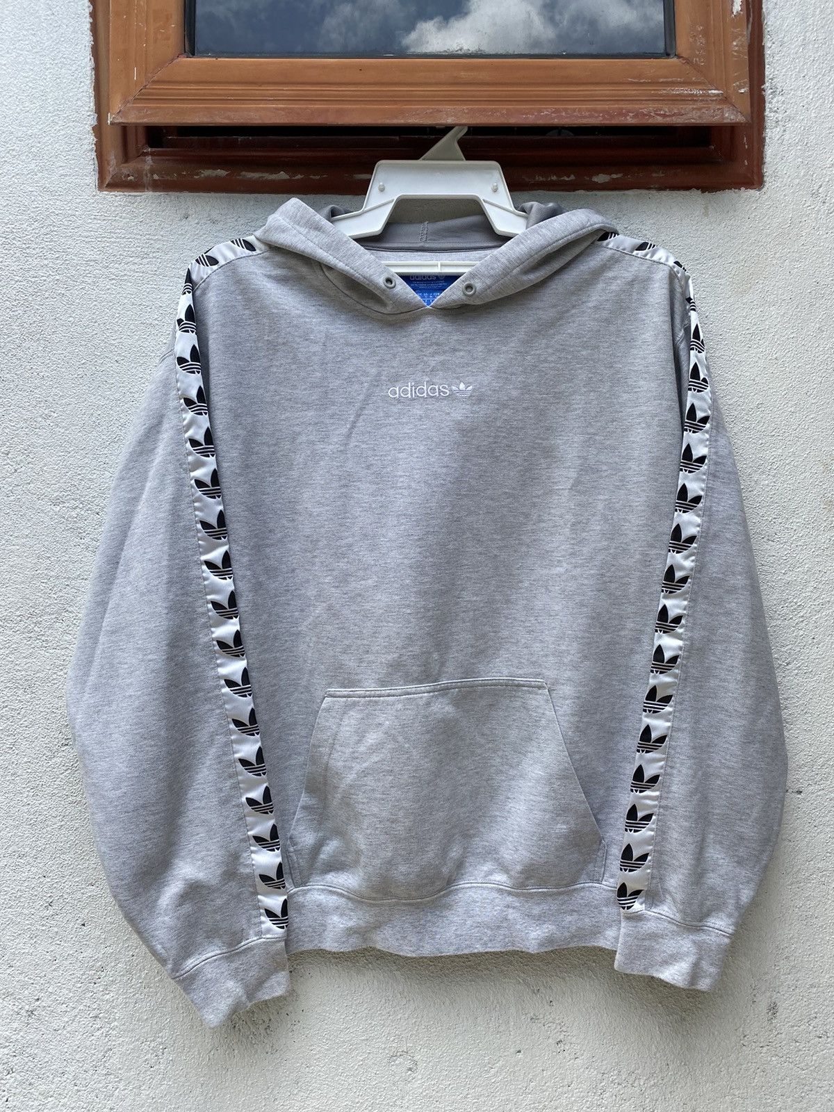 Adidas Adidas TNT Trefoil Tape Pullover Hoodie Heather Size US L / EU 52-54 / 3 - 1 Thumbnail
