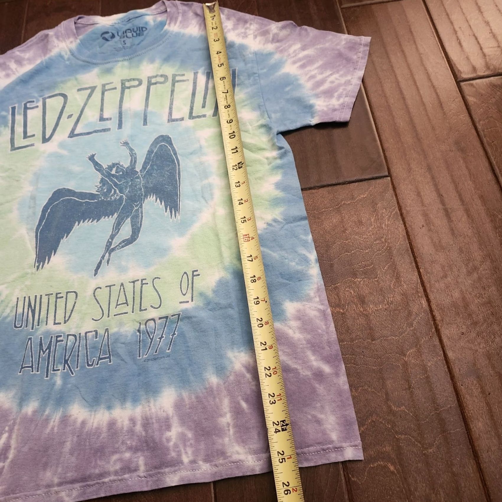 Liquid Blue Liquid Blue Shirt Mens S Led Zeppelin Tie Dye Band USA Rock Tee STAINS Size US S / EU 44-46 / 1 - 7 Thumbnail