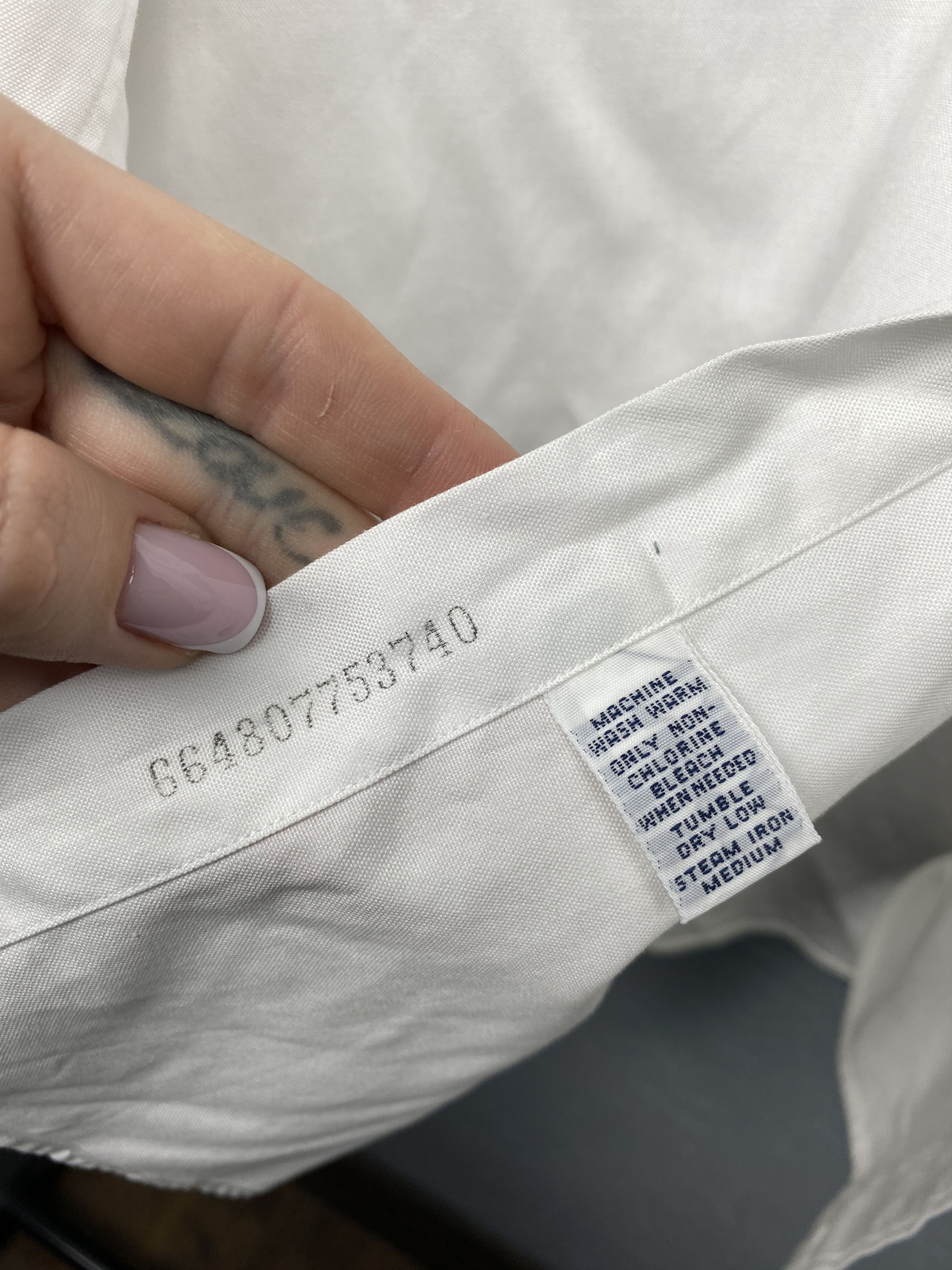 Polo Ralph Lauren × Ralph Lauren × Vintage Polo Ralph Lauren Vintage Mens White Shirt Y2K Size US XXL / EU 58 / 5 - 6 Thumbnail