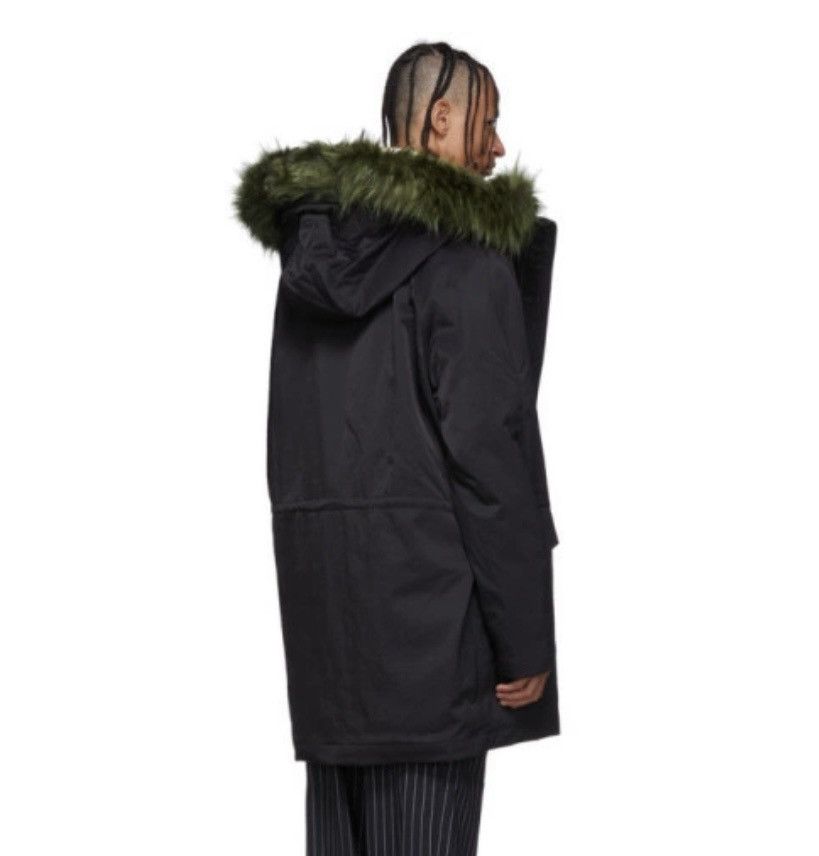 Opening Ceremony Opening Ceremony Black / Green Faux FurTrim Hood Parka Coat Size US S / EU 44-46 / 1 - 3 Thumbnail
