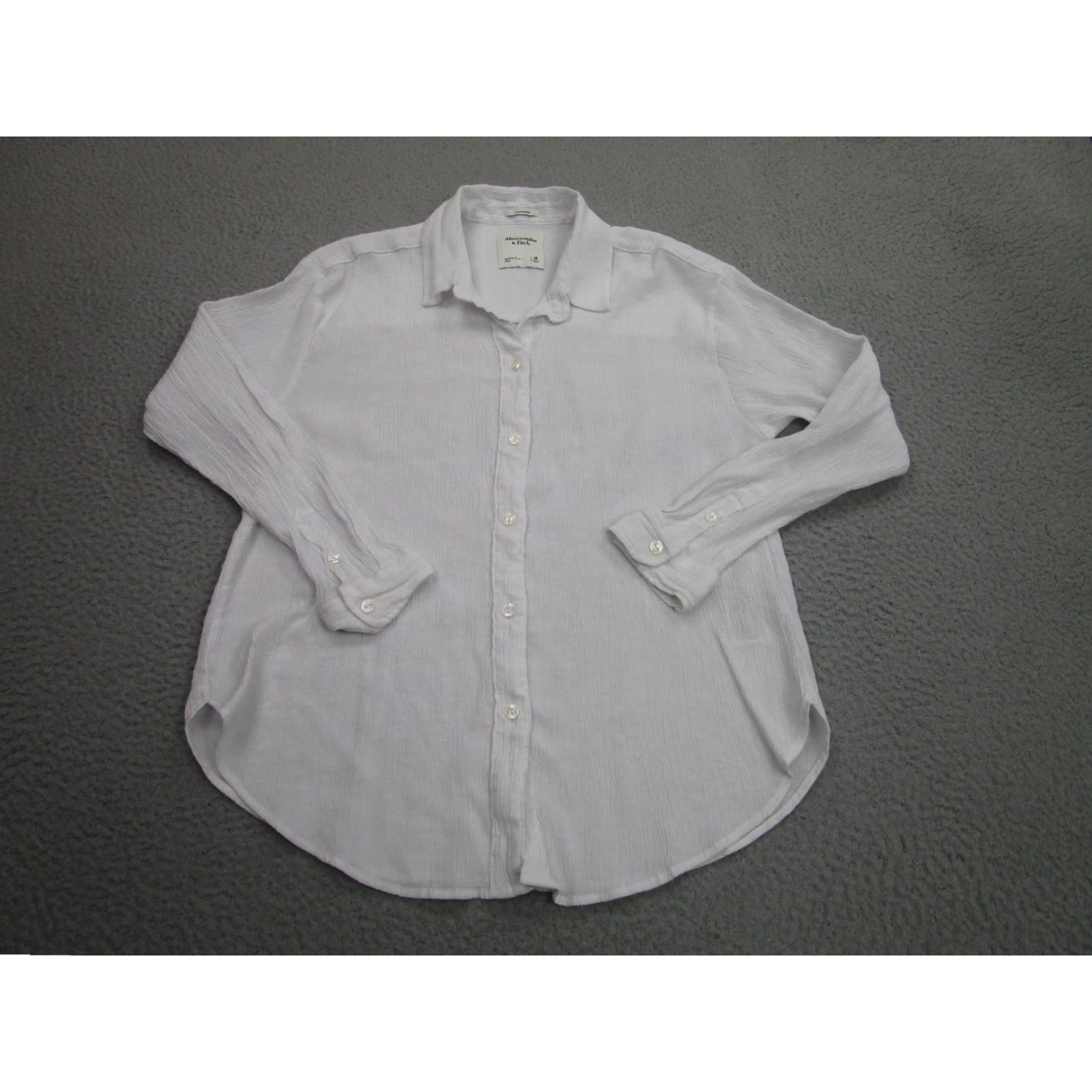 Abercrombie & Fitch Abercrombie & Fitch Shirt Womens M White Oversized Gauze Button Coastal beach Size M / US 6-8 / IT 42-44 - 2 Thumbnail