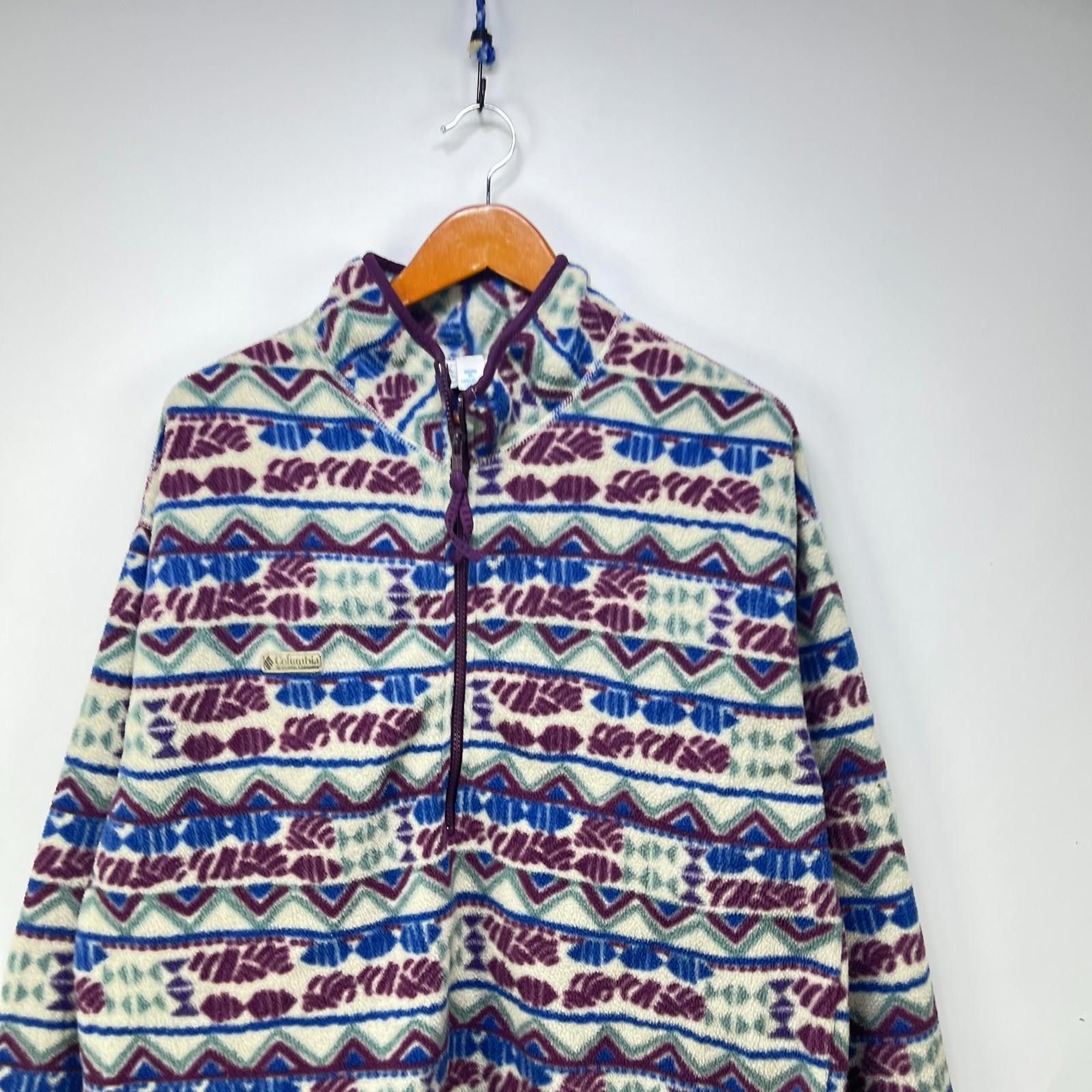 Columbia Vintage 90s Columbia Made In USA Sweater Half Zip Up XL Size US XL / EU 56 / 4 - 2 Thumbnail
