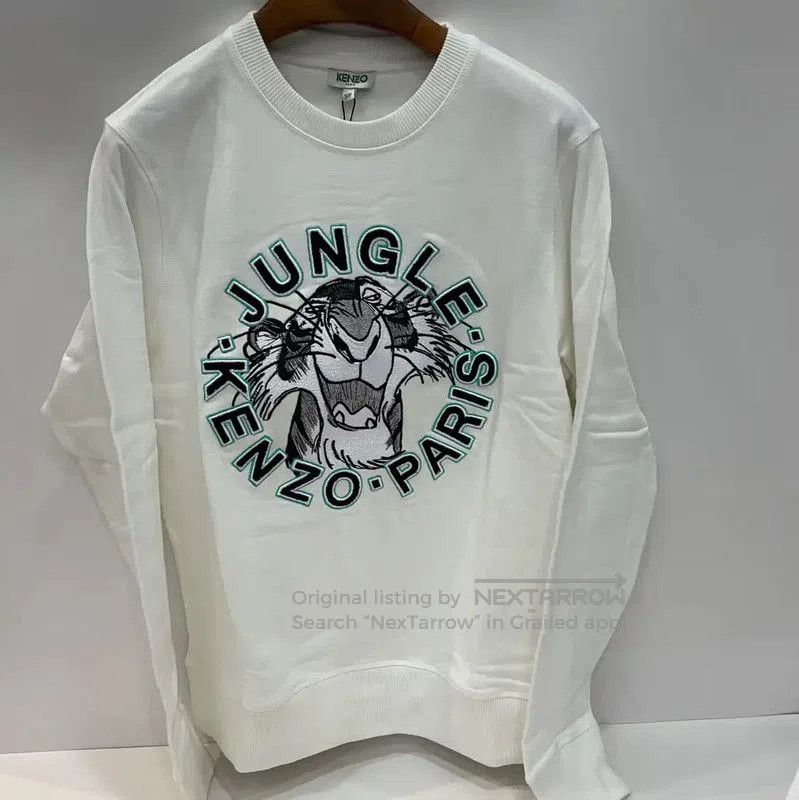 Kenzo KENZO White Cotton Tiger Head Long Sleeve Top . Size S / US 4 / IT 40 - 1 Thumbnail