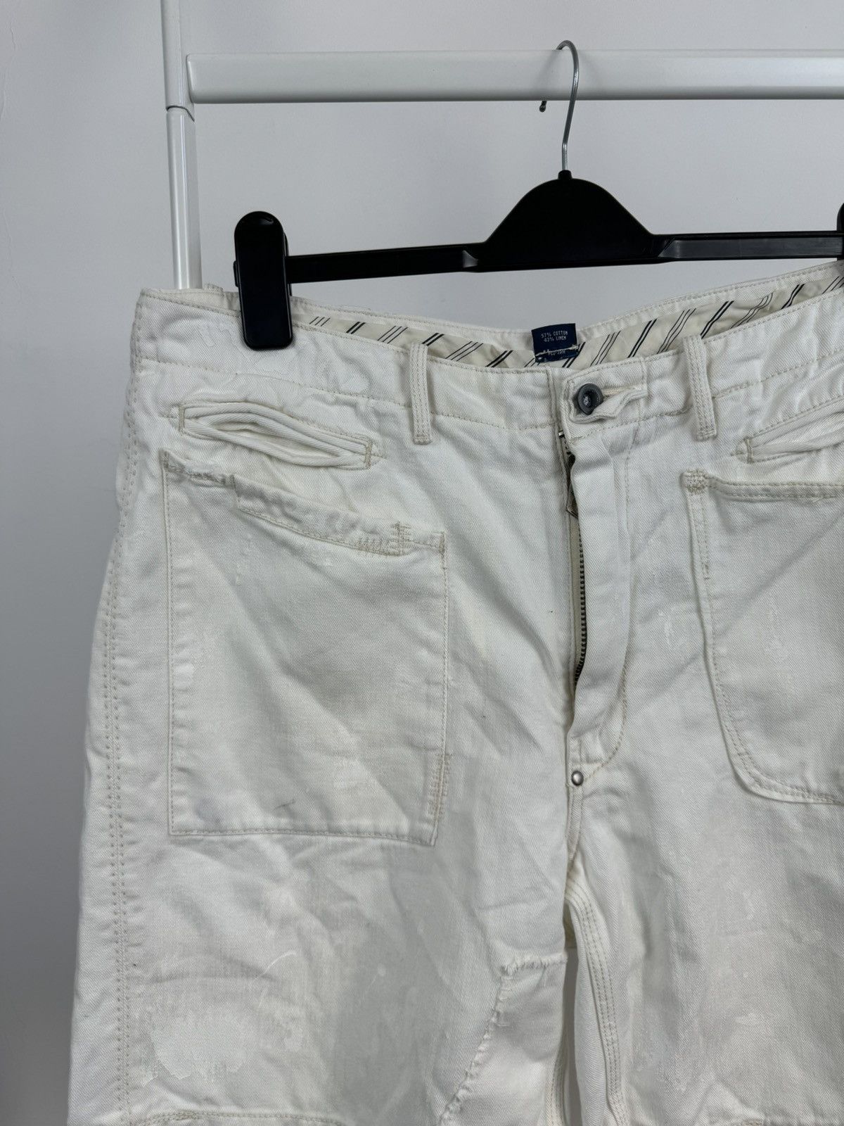 Vintage Vintage Polo Ralph Lauren Painted Distressed Military Shorts Size US 35 - 3 Thumbnail