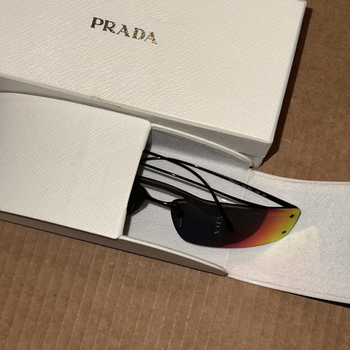 Prada Prada black gradient futuristic sunglasses Size ONE SIZE - 6 Thumbnail