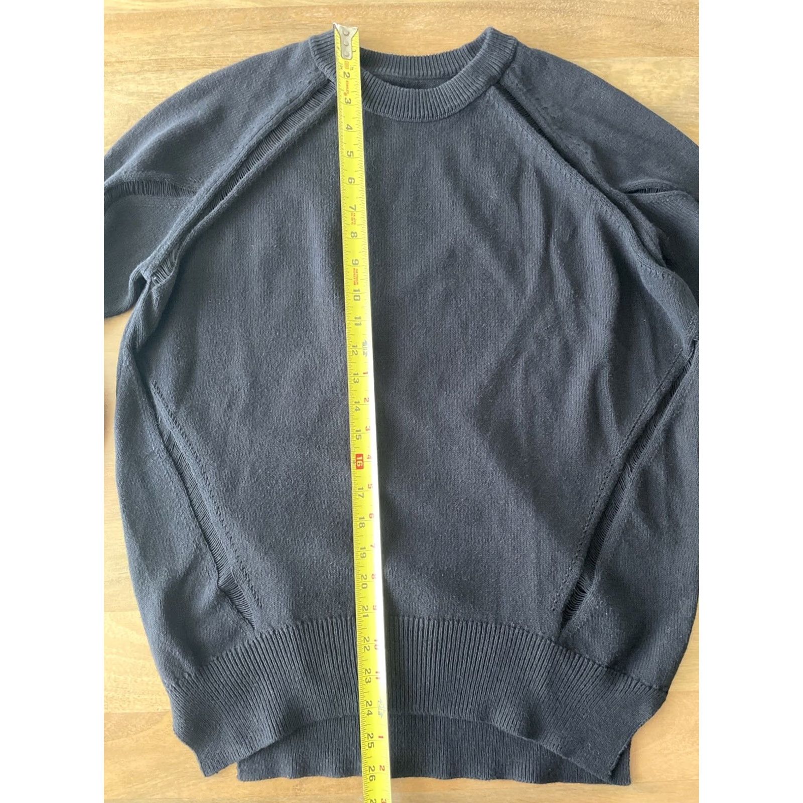 Allsaints AllSaints Black Lanta Jumper Sweater Women M Crew Neck Raglan Long Sleeve Knit Cotton Pullover Casual Modern Bohemian City Size M / US 6-8 / IT 42-44 - 5 Thumbnail