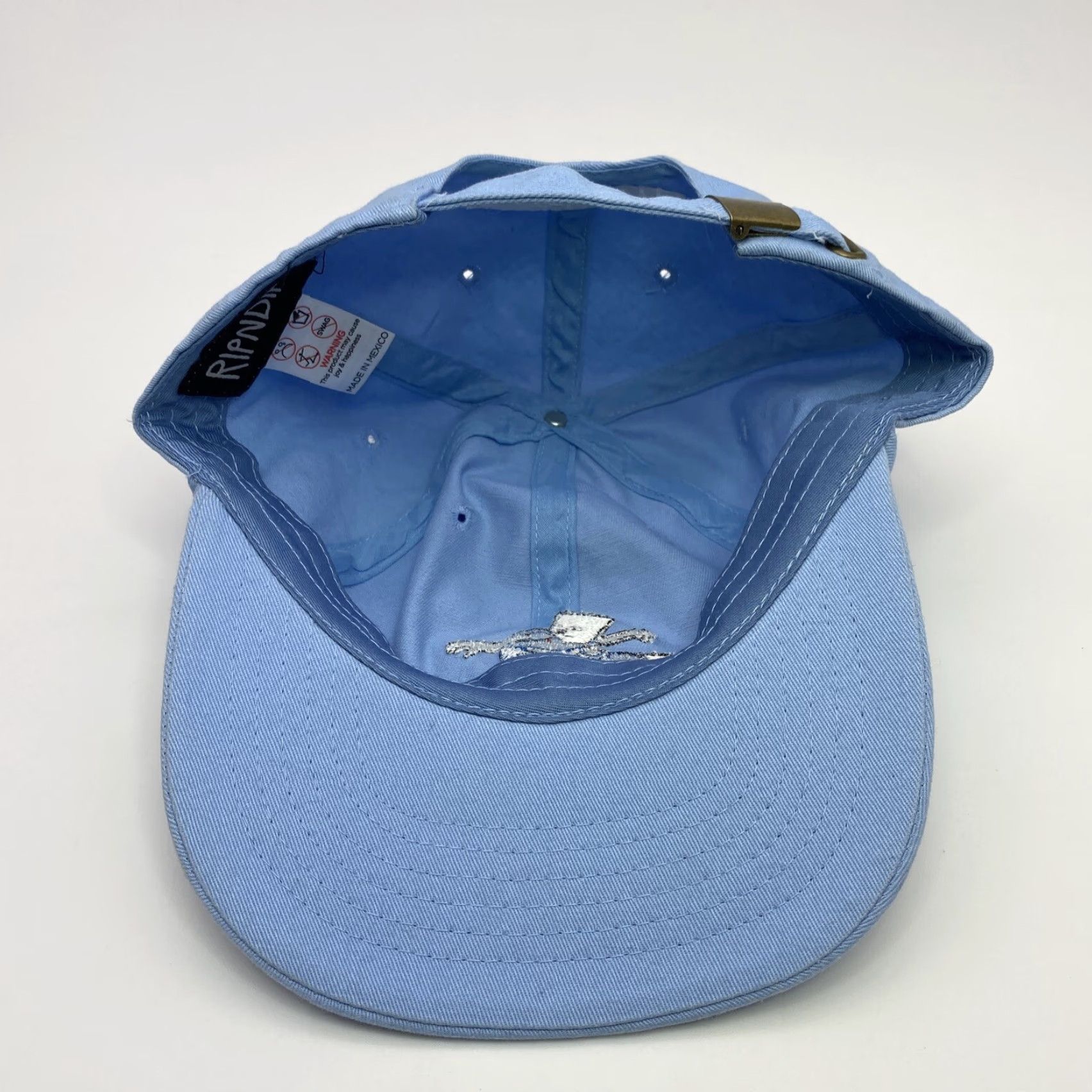 RIPNDIP RIPNDIP Baseball Cap Blue Lazy Cat Adjustable Strapback Skate Surf Summer Mens Size ONE SIZE - 4 Thumbnail