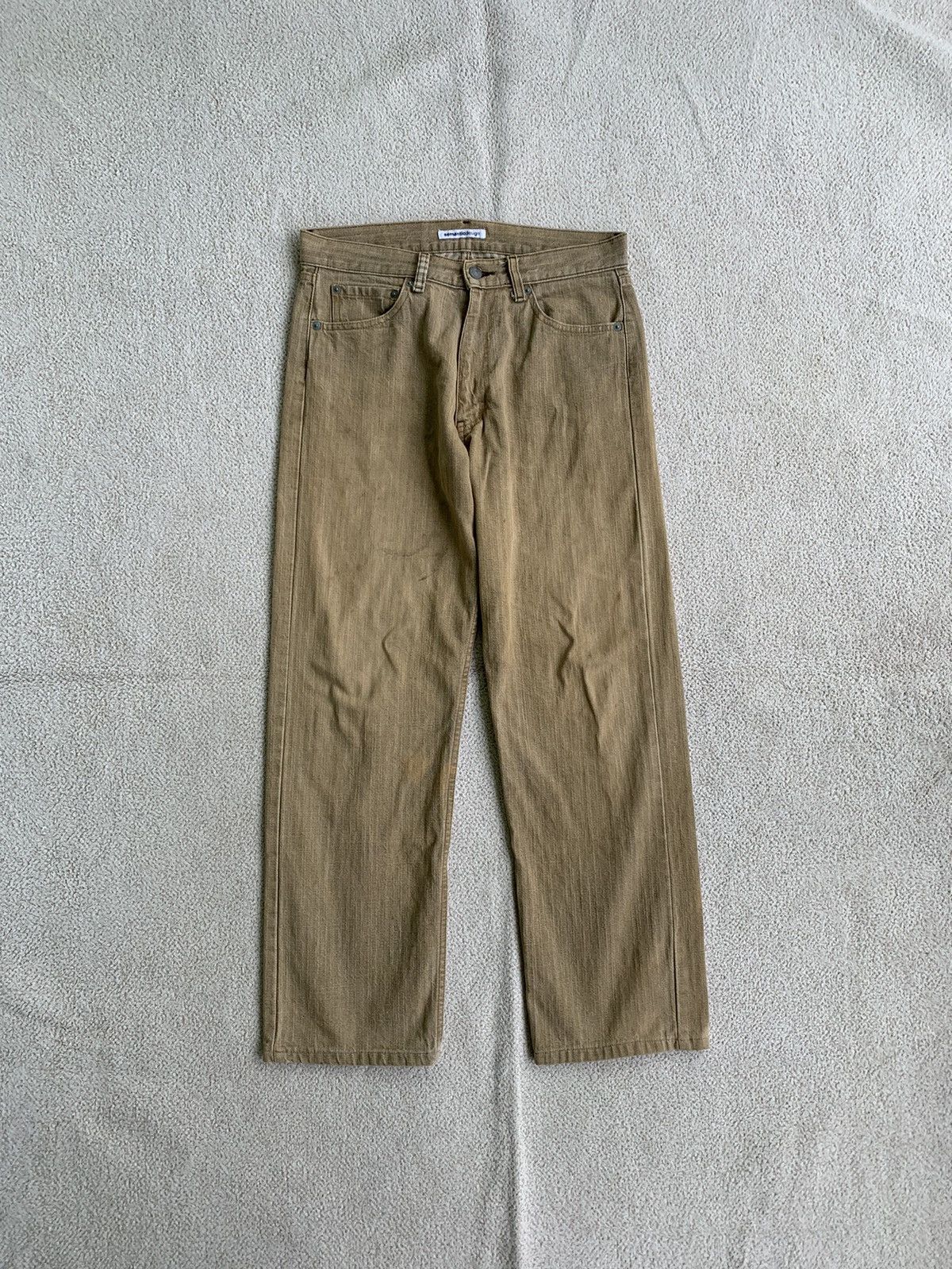 If Six Was Nine × Le Grande Bleu (L.G.B.) × semanticdesign VTG 00s Semantic Design Dirty Washed Denim Pants Size US 30 / EU 46 - 1 Thumbnail