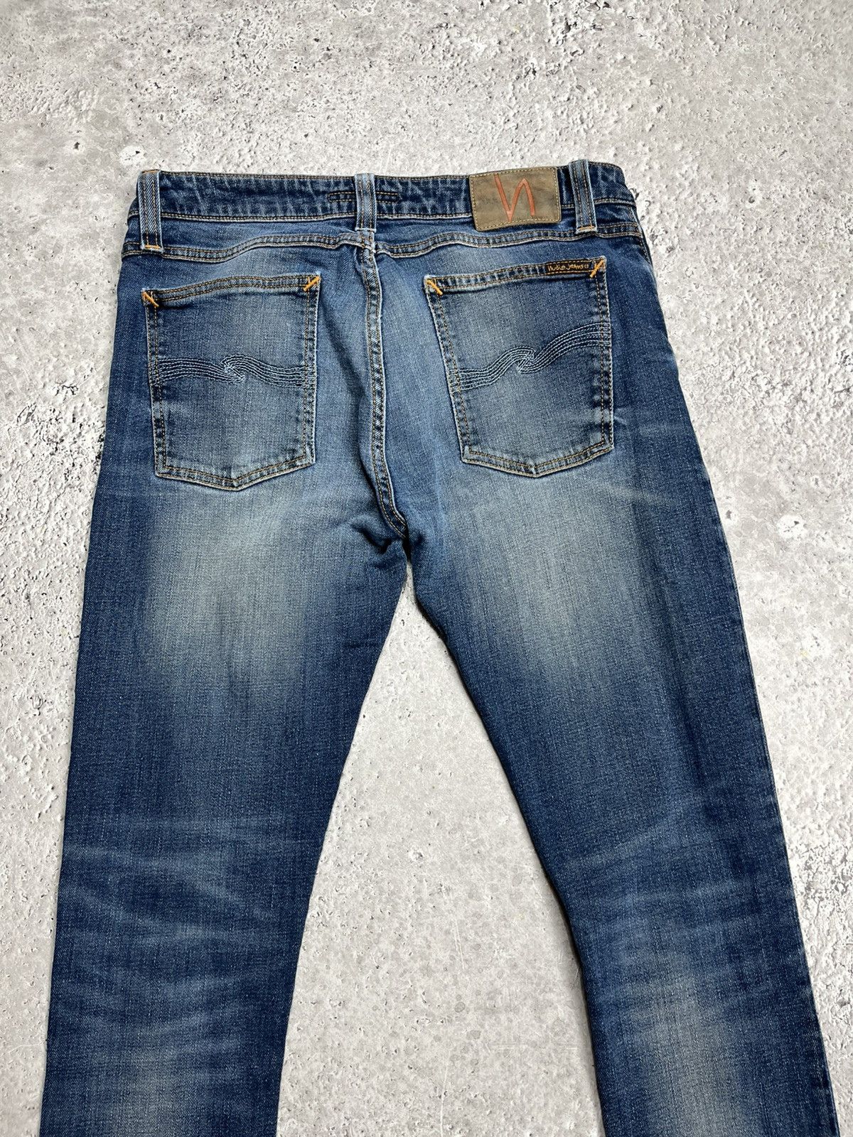 Nudie Jeans Nudie Jeans Skinny Fit Organic Denim Jeans W33 L30 Blue Size US 33 - 2 Thumbnail