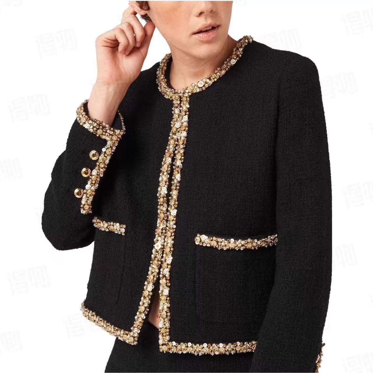 Miu Miu Miu Miu Short Beaded Flower Embroidered Jacket 40 Size S / US 4 / IT 40 - 9 Thumbnail