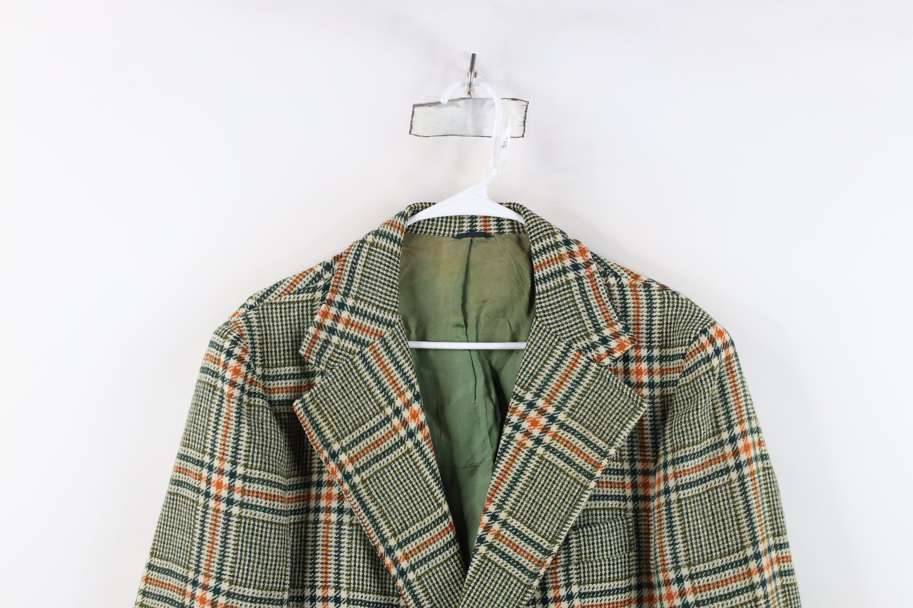 Vintage Vintage 60s 70s Wool Tweed Suit Coat Blazer Jacket Plaid USA Size US XXL / EU 58 / 5 - 2 Thumbnail