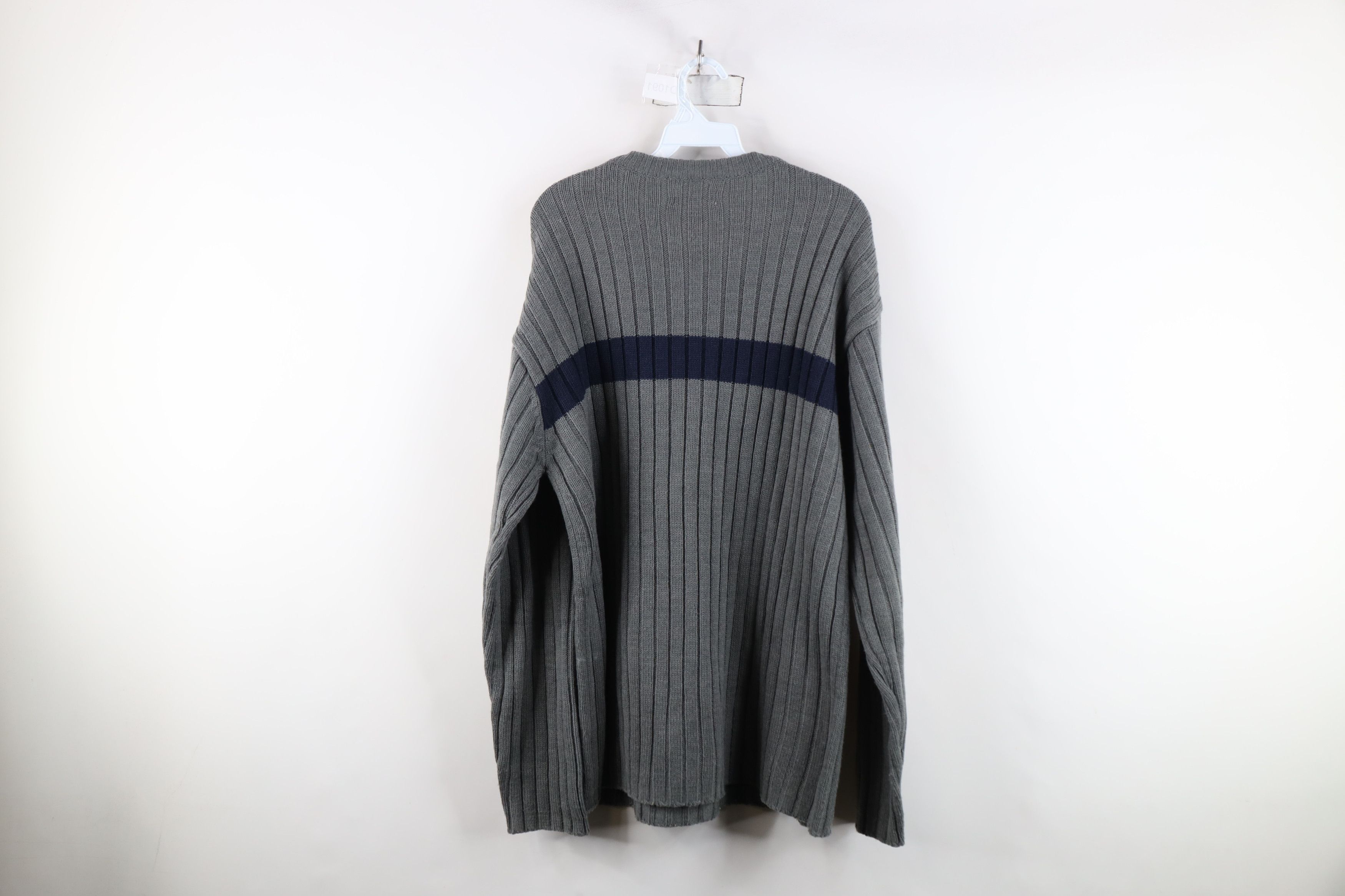 Aeropostale × Vintage Vintage 90s Y2K Aeropostale Chunky Ribbed Knit Sweater Gray Size US XL / EU 56 / 4 - 7 Thumbnail