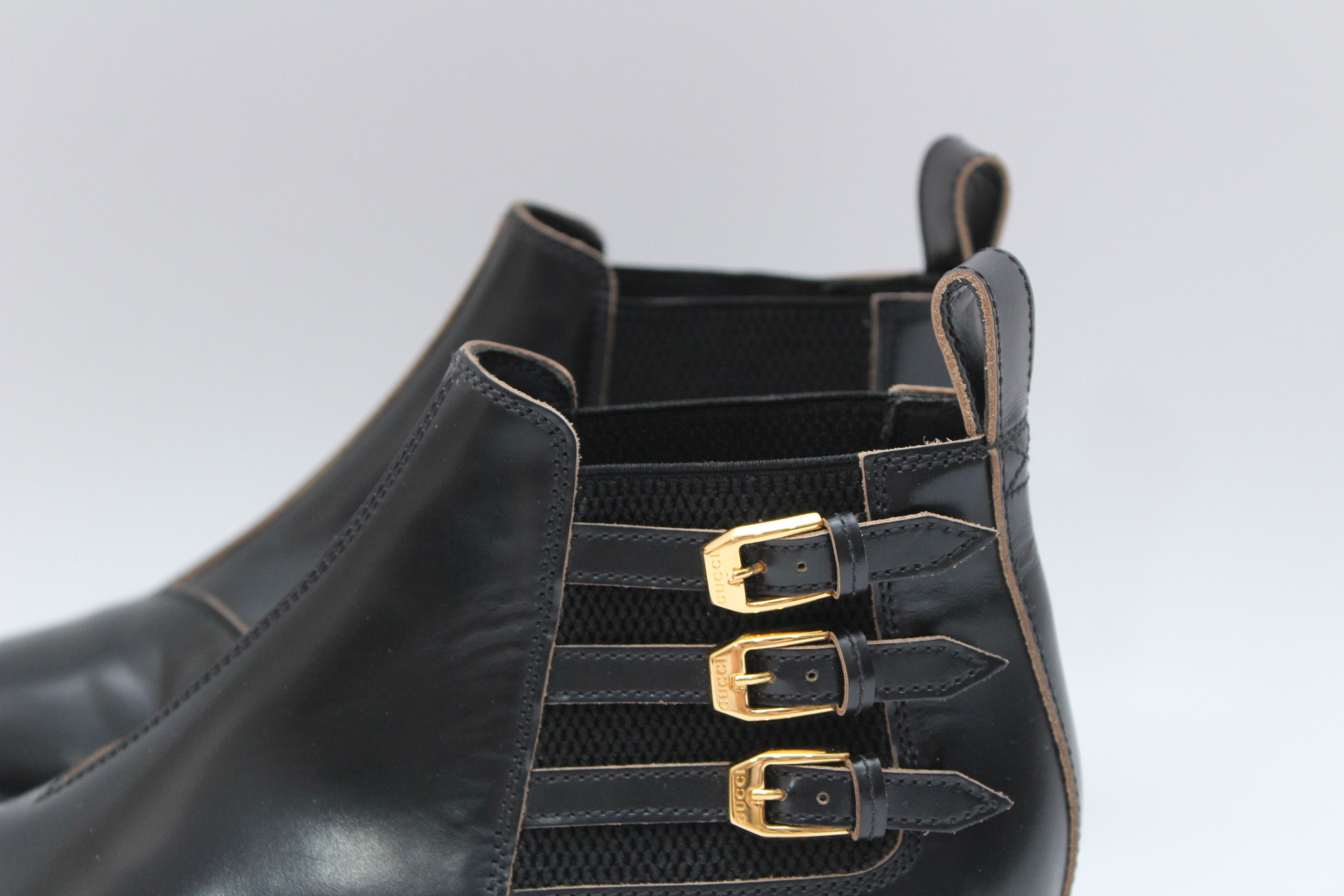 Gucci Gucci Buckled Leather Ankle Boots Womens Sz 38 Made In Italy Size US 8 / IT 38 - 9 Thumbnail