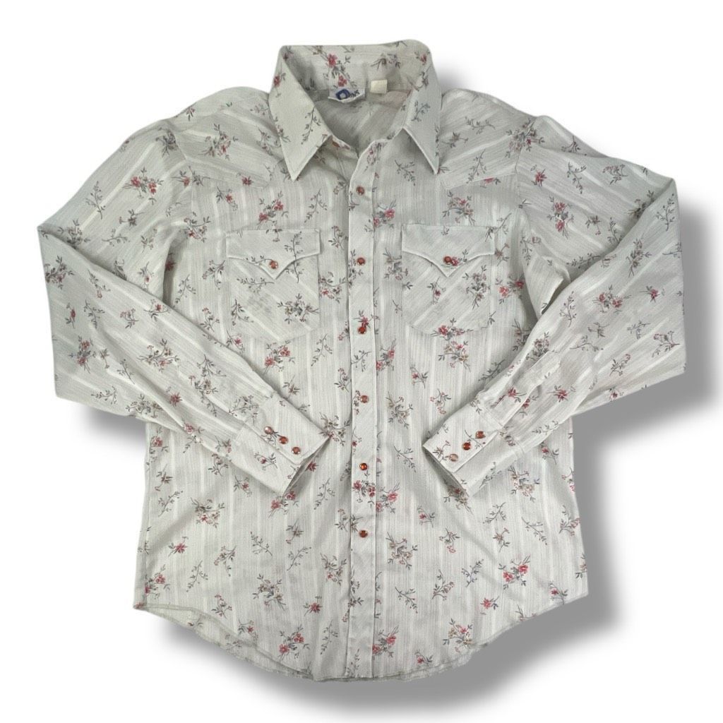 Other Vintage Westerners Lightweight Snap Button Floral Western To Size XL / US 12-14 / IT 48-50 - 1 Thumbnail