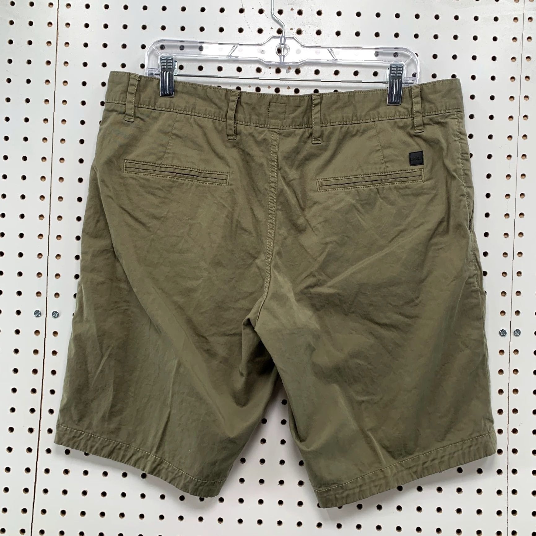 Hugo Boss HUGO BOSS Chino Shorts Mens 36x10 Brown Slim Cotton Casual Zip Pockets Size US 36 / EU 52 - 5 Thumbnail