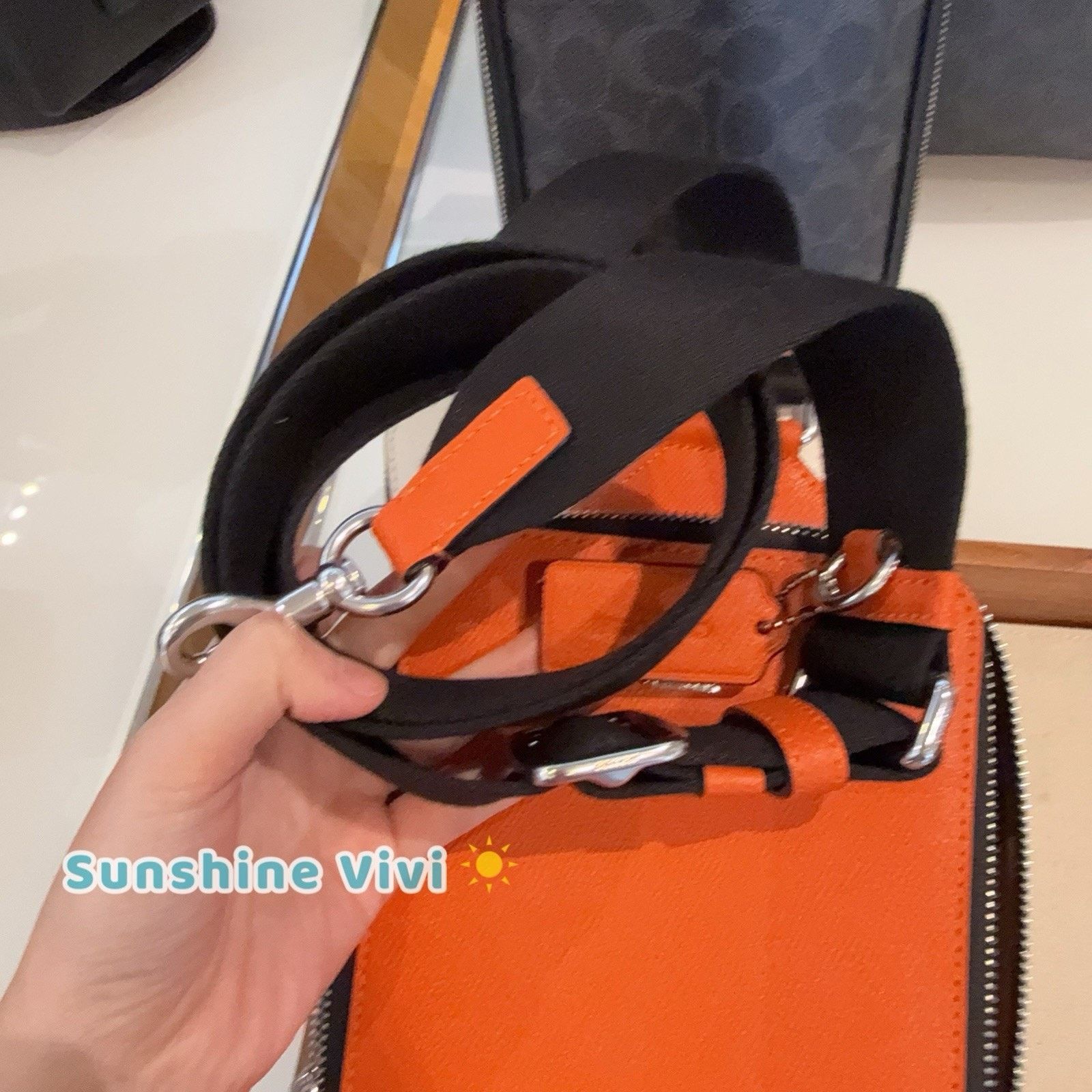 Coach NWT Coach Ray Pack CEB56 Leather Silver SPICE ORANGE Size ONE SIZE - 6 Thumbnail