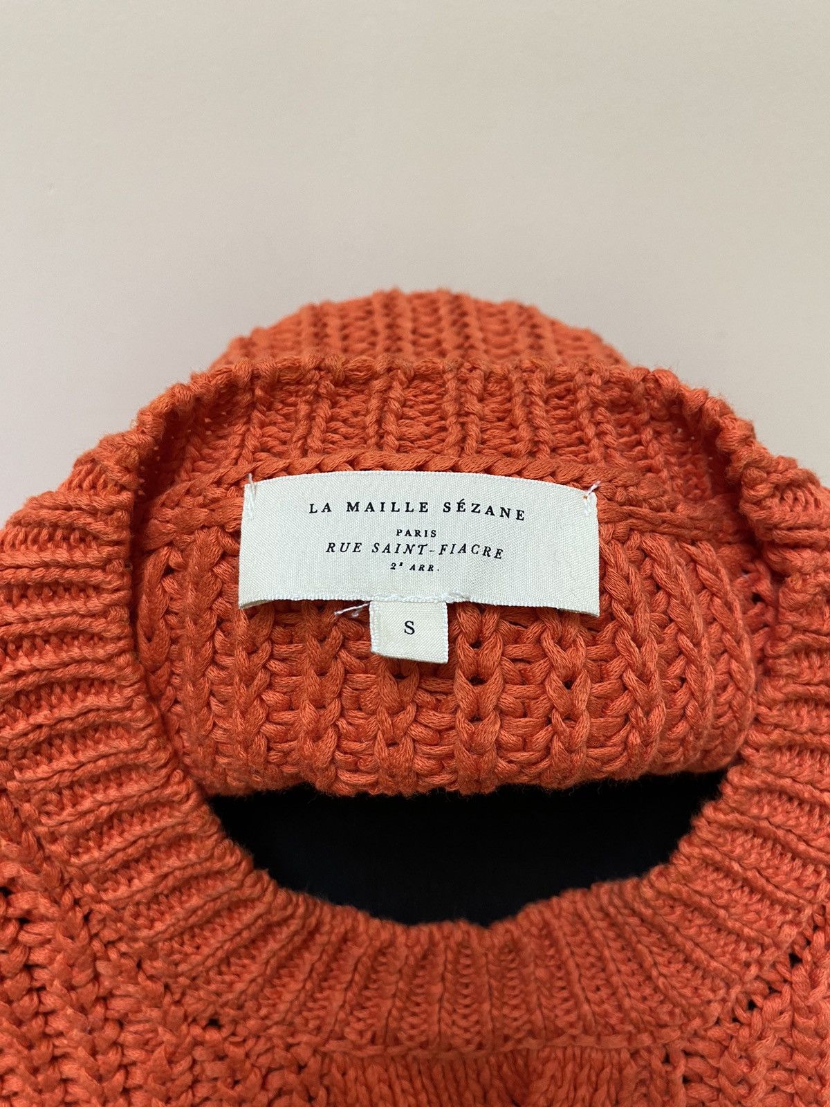 Sezane Sezane Orange Cotton Knit Jumper Sweater Size S Size S / US 4 / IT 40 - 8 Thumbnail