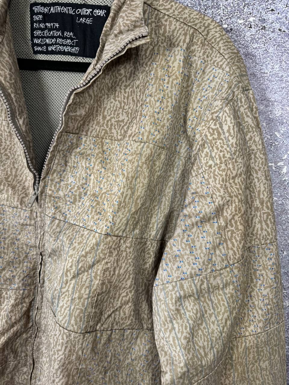 Stussy 🔥90's STUSSY VINTAGE MILITARY CAMO JACKET Y2K LARGE Size US L / EU 52-54 / 3 - 8 Thumbnail