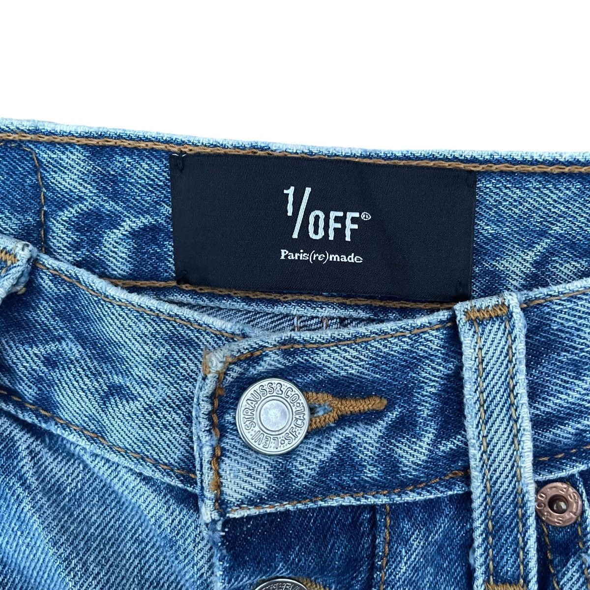 Levi's RARE 1/OFF Paris(re)made Reworked Levi's Double Jeans Size US 28 / EU 44 - 4 Thumbnail