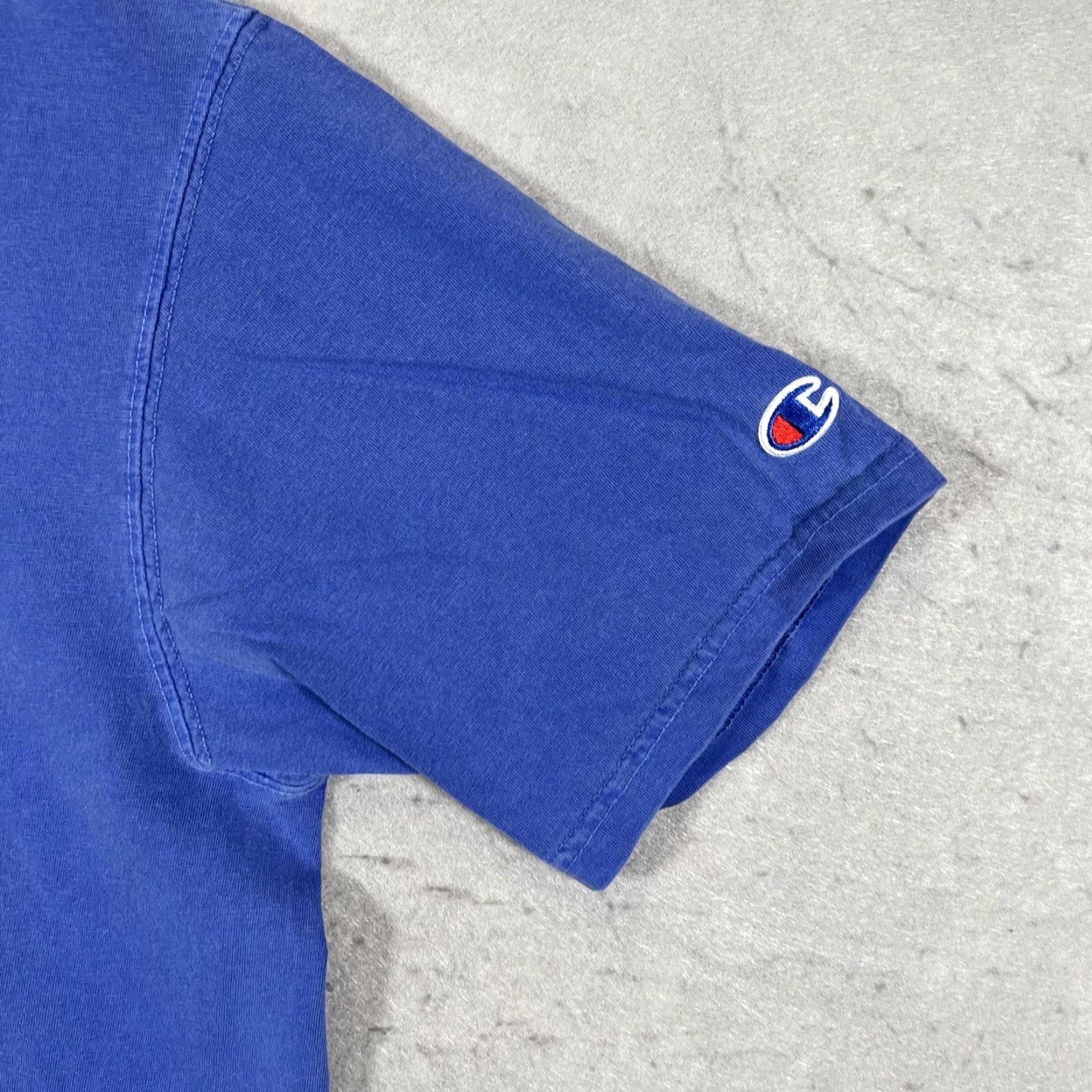 Champion A1 Champion Authentic Spellout Shirt Adult Medium Blue 100% Cotton Mens T-Shirt Crew Neck Short Sleeve Regular Fit 8/10 Vintage Size US M / EU 48-50 / 2 - 5 Thumbnail